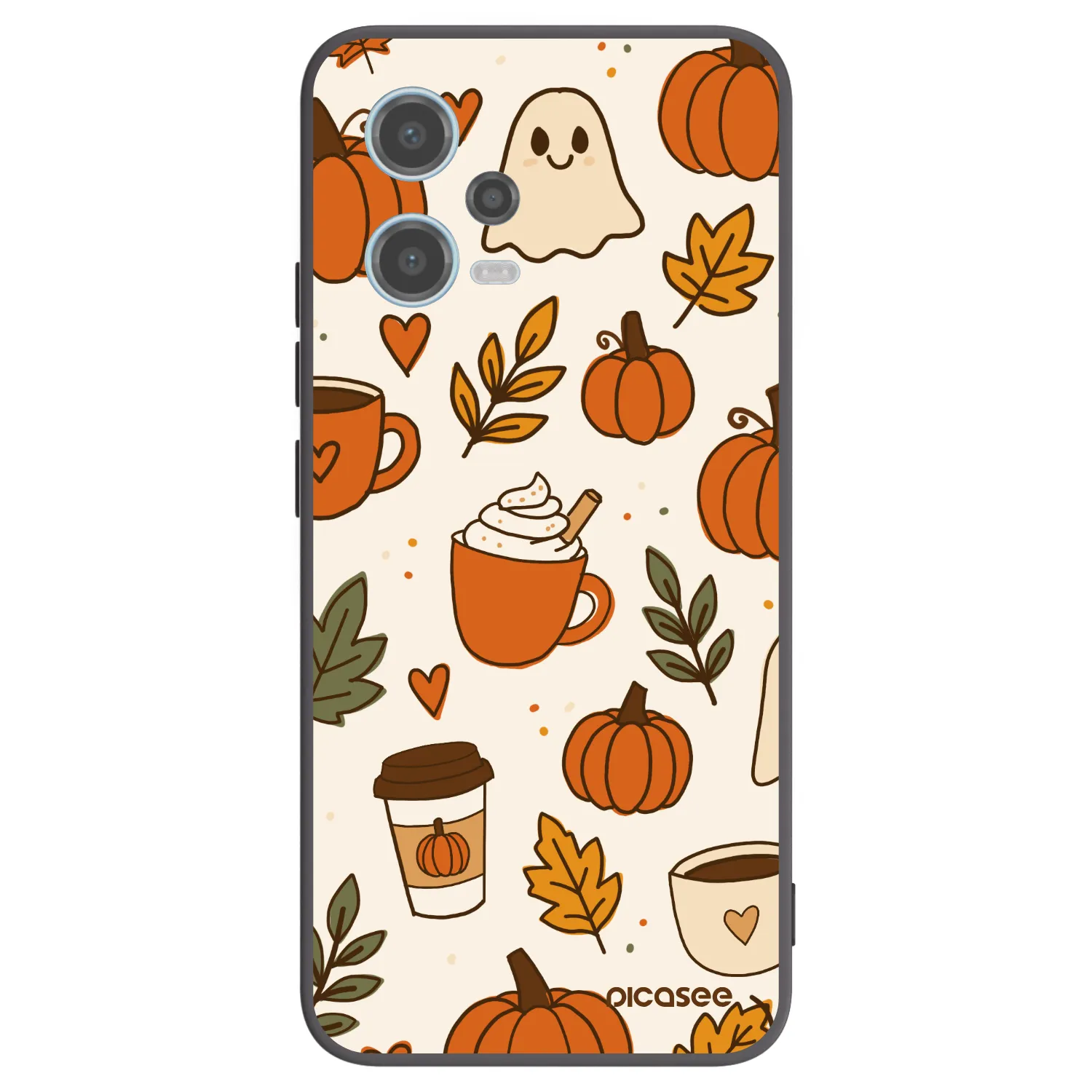 Picasee Μαύρη θήκη σιλικόνης για Xiaomi Redmi Note 12 5G - Fall vibes