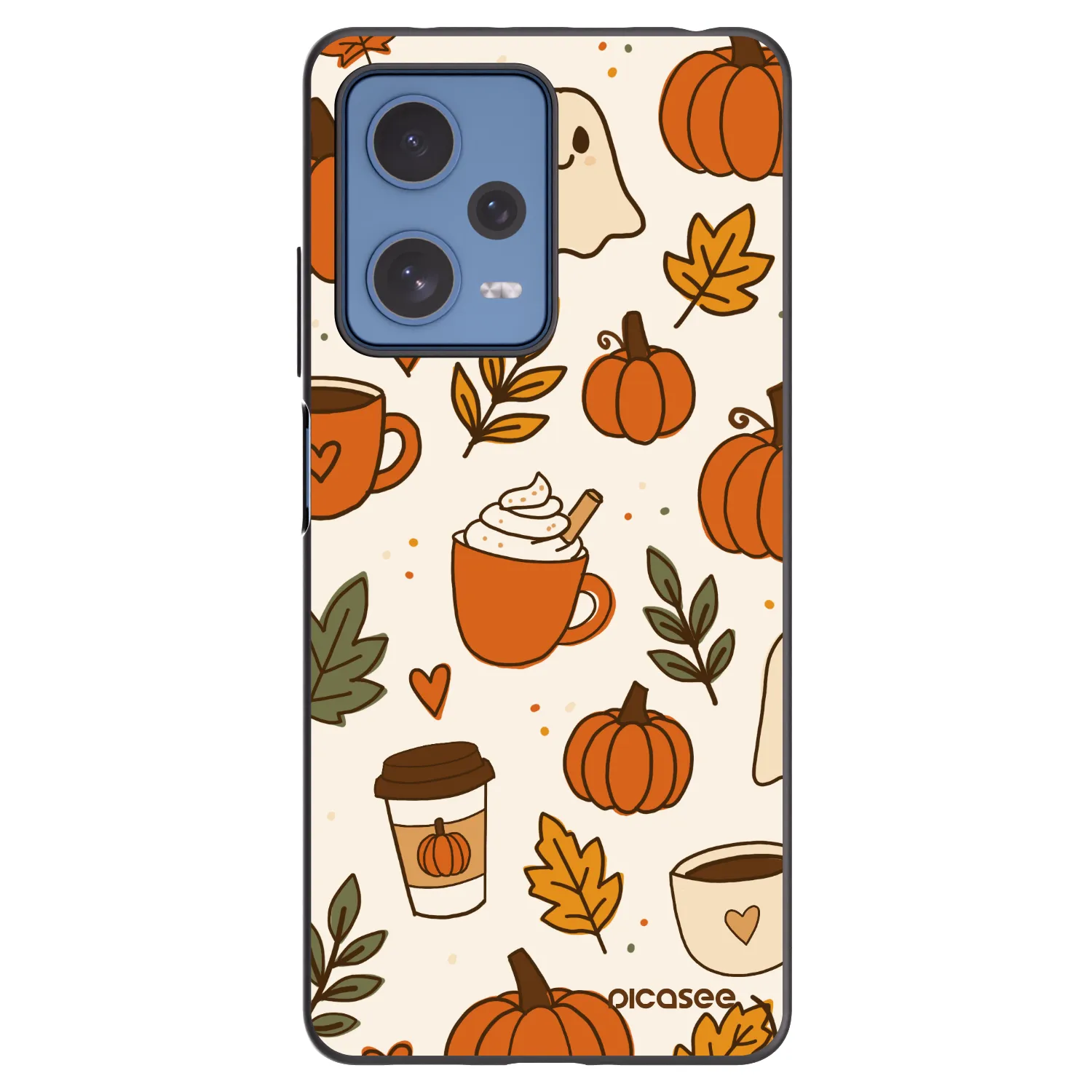 Picasee Μαύρη θήκη σιλικόνης για Xiaomi Redmi Note 12 Pro 5G - Fall vibes