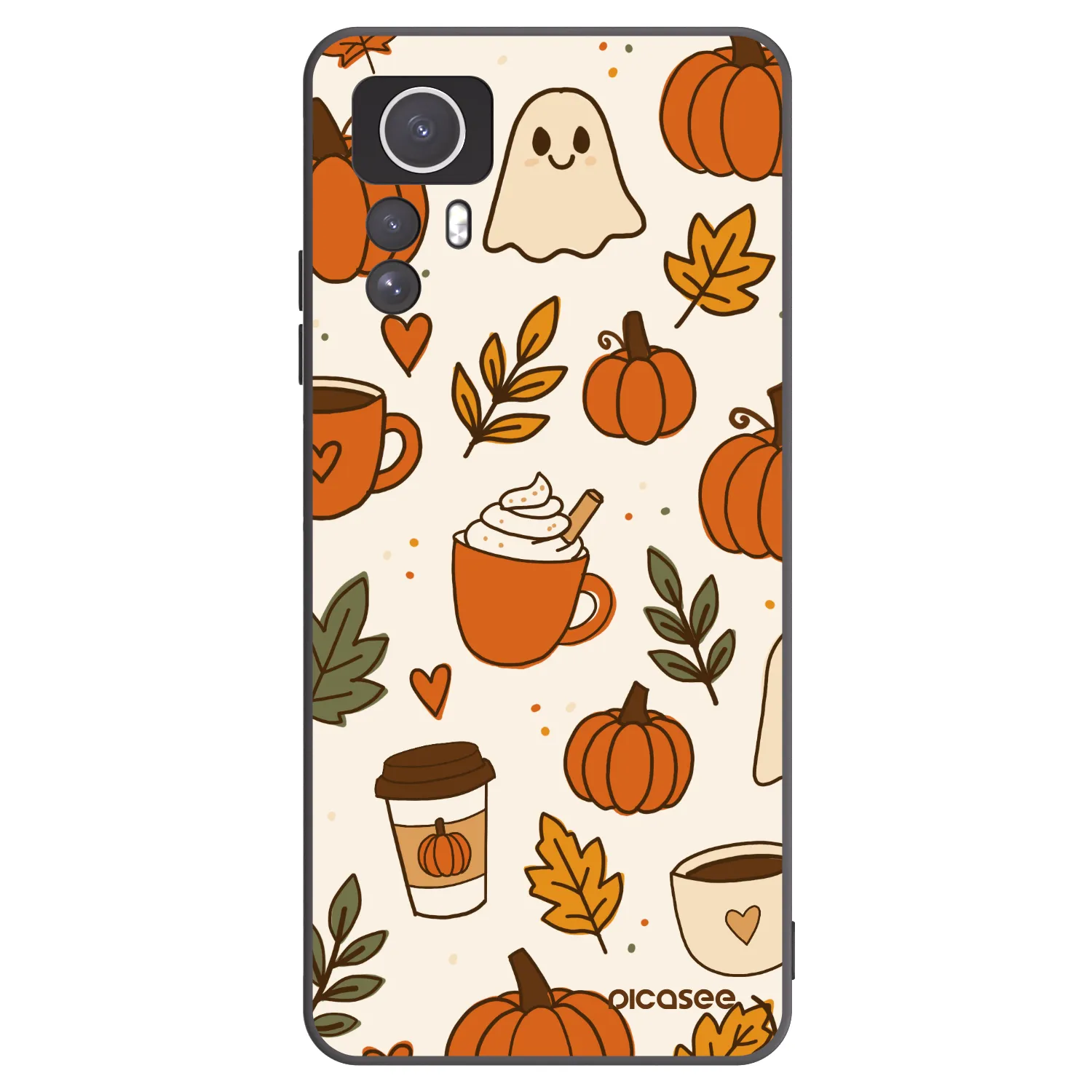 Picasee Μαύρη θήκη σιλικόνης για Xiaomi Redmi Note 12S - Fall vibes