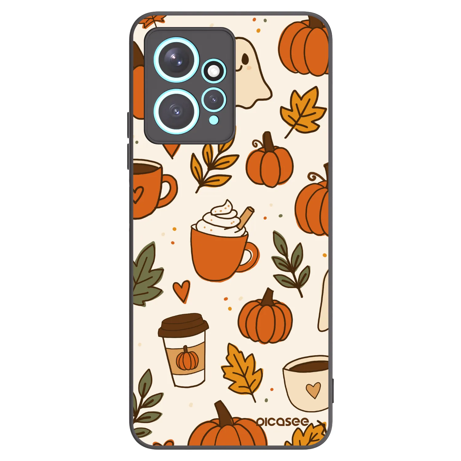 Picasee Μαύρη θήκη σιλικόνης για Xiaomi Redmi Note 12 4G - Fall vibes