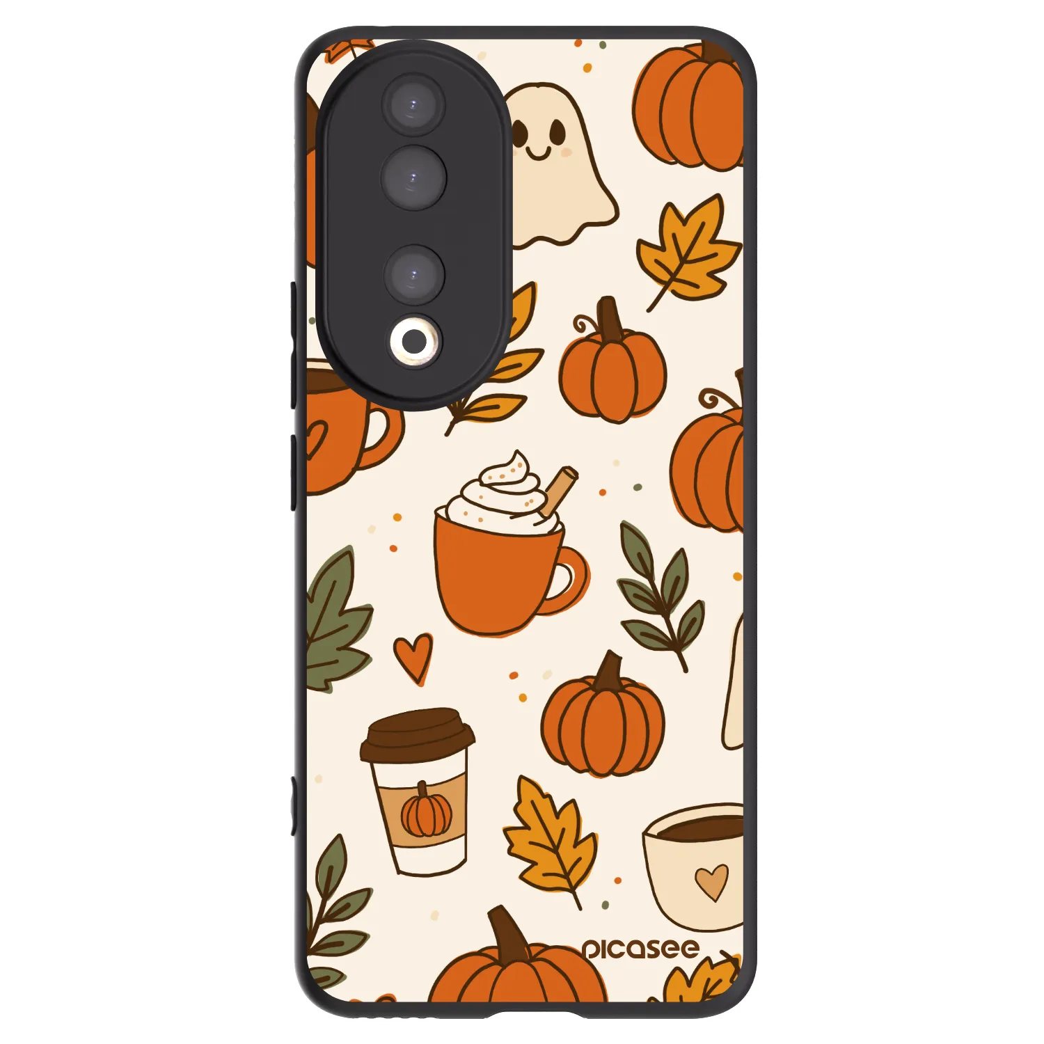 Picasee Μαύρη θήκη σιλικόνης για Honor 90 5G - Fall vibes