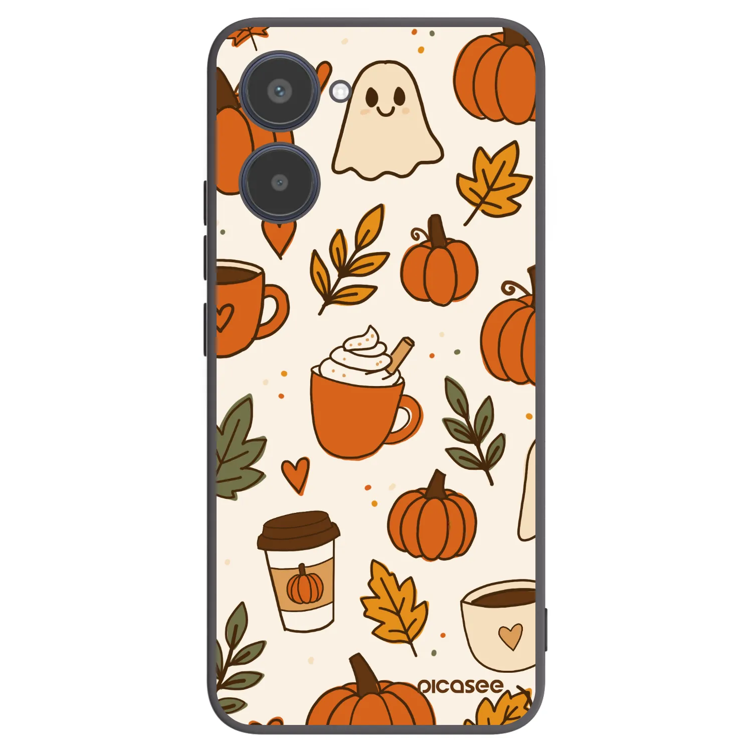 Picasee Μαύρη θήκη σιλικόνης για Realme 10 4G - Fall vibes