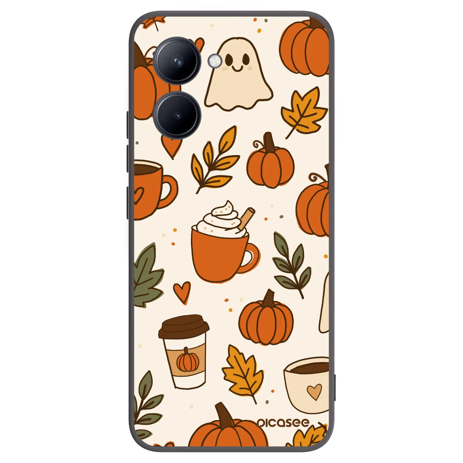 Picasee Μαύρη θήκη σιλικόνης για Realme C33 (2023) - Fall vibes
