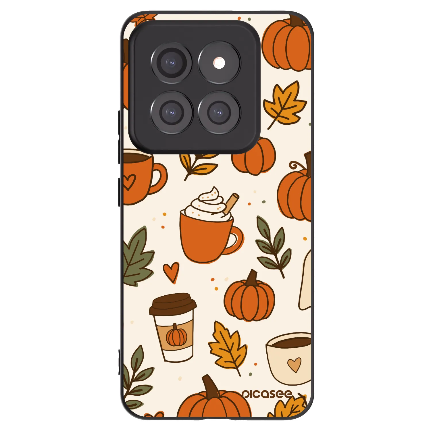 Picasee Μαύρη θήκη σιλικόνης για Xiaomi 14 Pro - Fall vibes