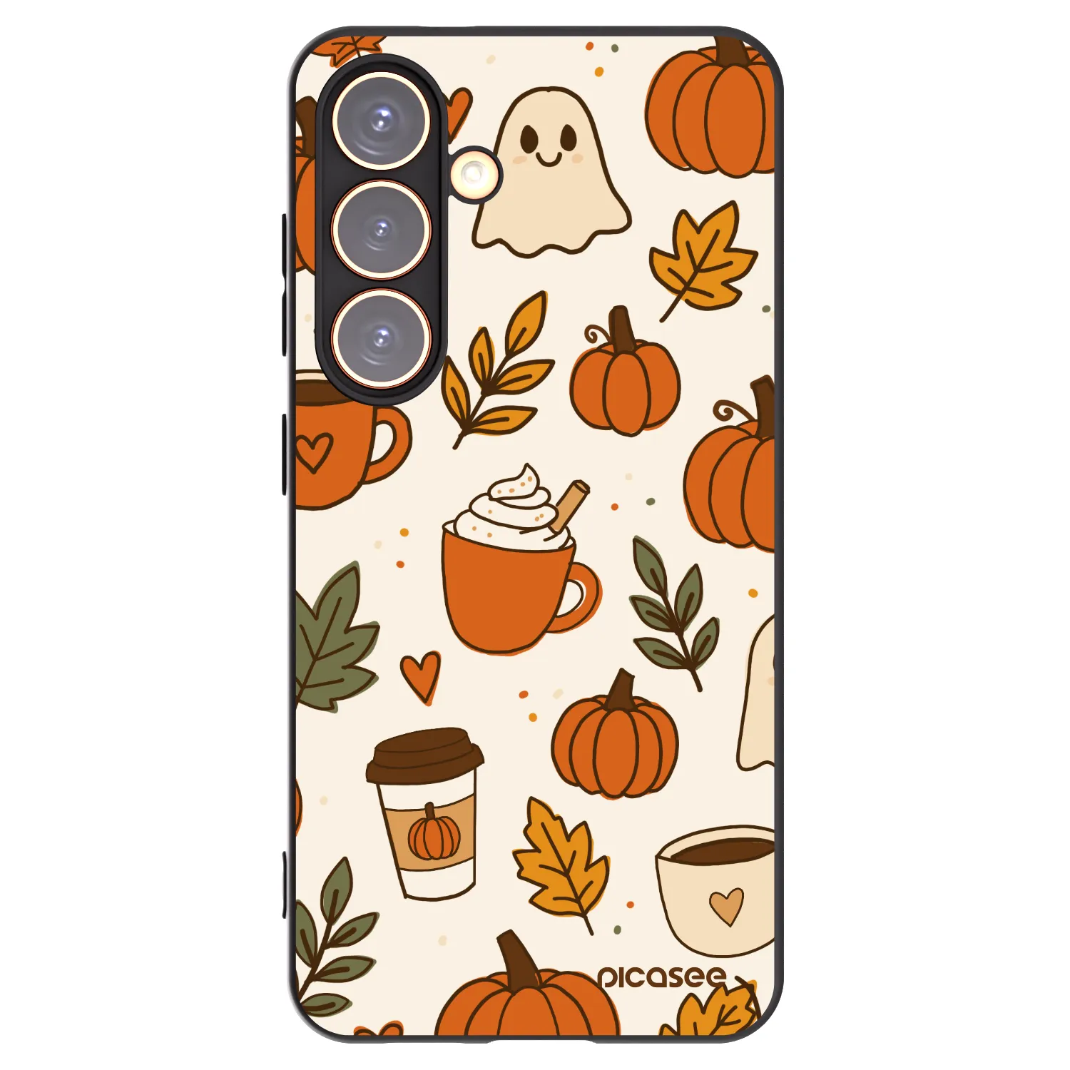 Picasee Μαύρη θήκη σιλικόνης για Samsung Galaxy S24 S921B 5G - Fall vibes