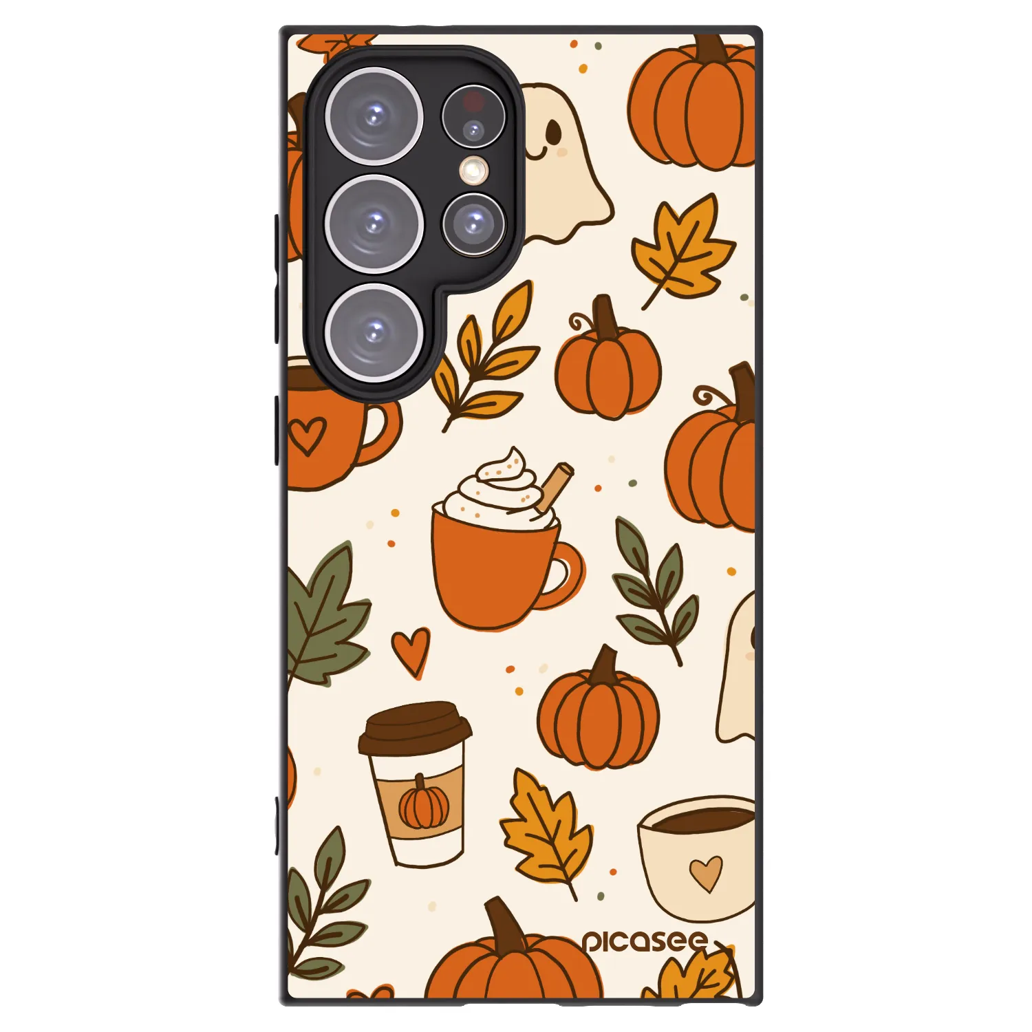 Picasee Μαύρη θήκη σιλικόνης για Samsung Galaxy S24 Ultra S928B 5G - Fall vibes