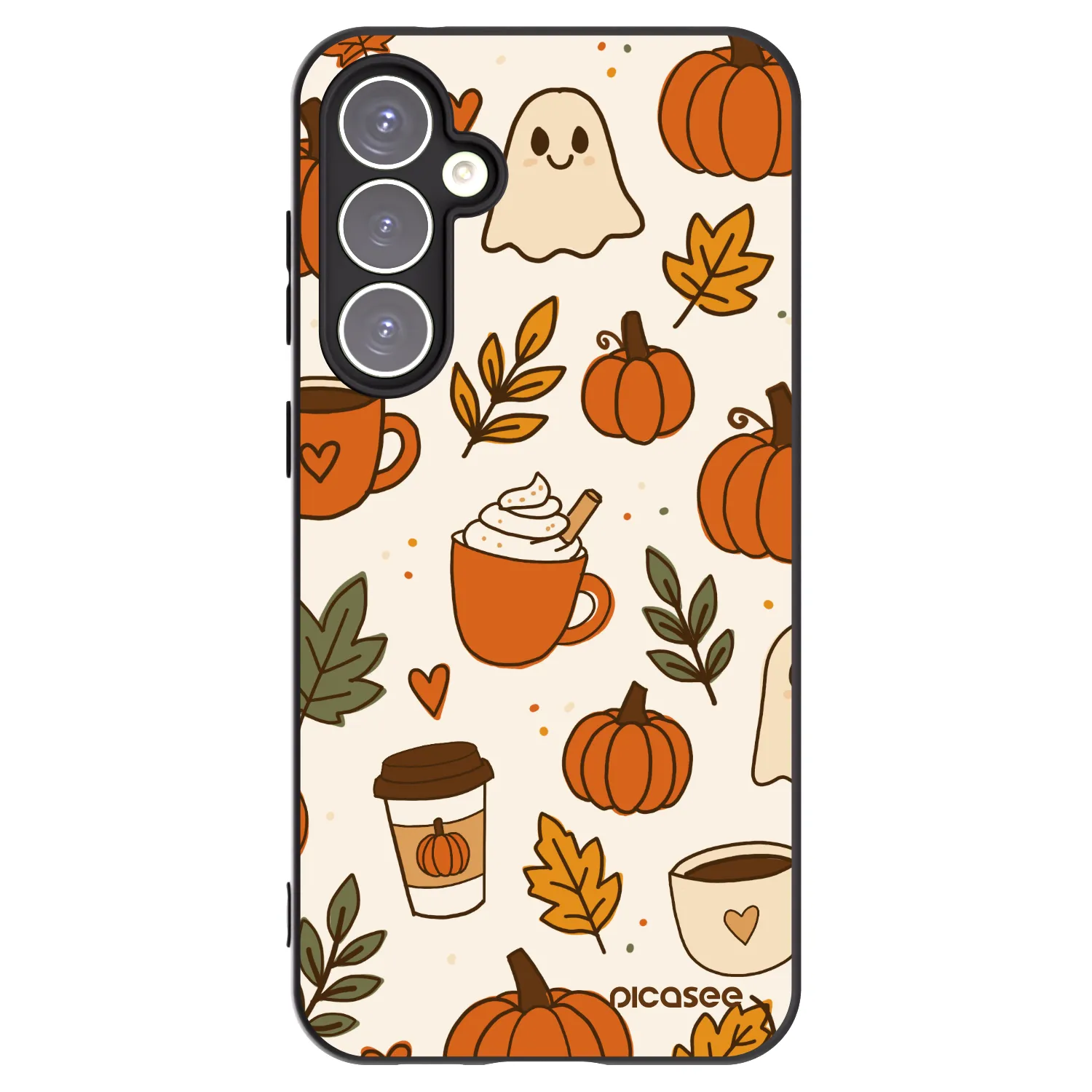 Picasee Μαύρη θήκη σιλικόνης για Samsung Galaxy S23 FE S711B - Fall vibes