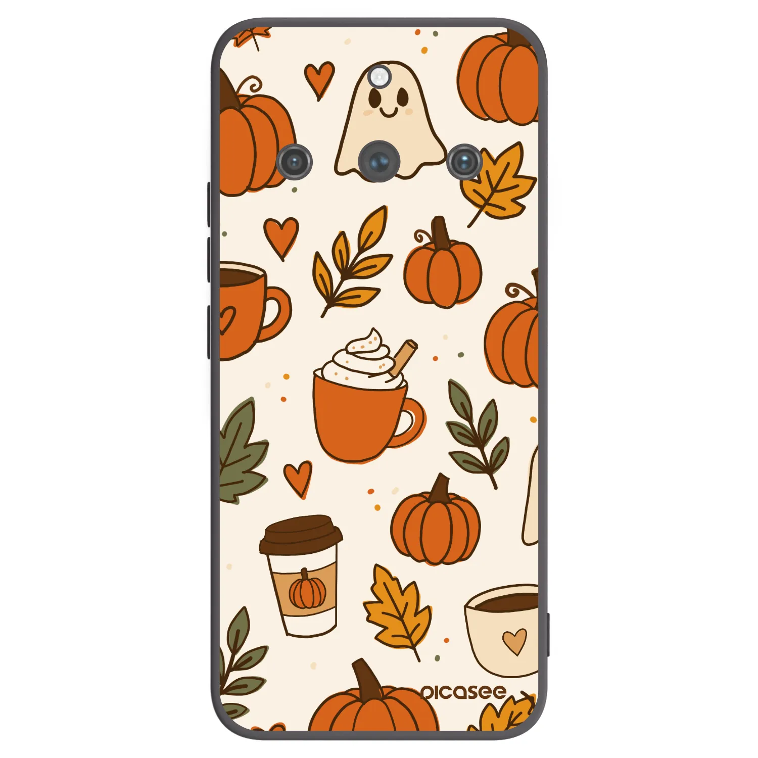 Picasee Μαύρη θήκη σιλικόνης για Realme 11 Pro+ - Fall vibes