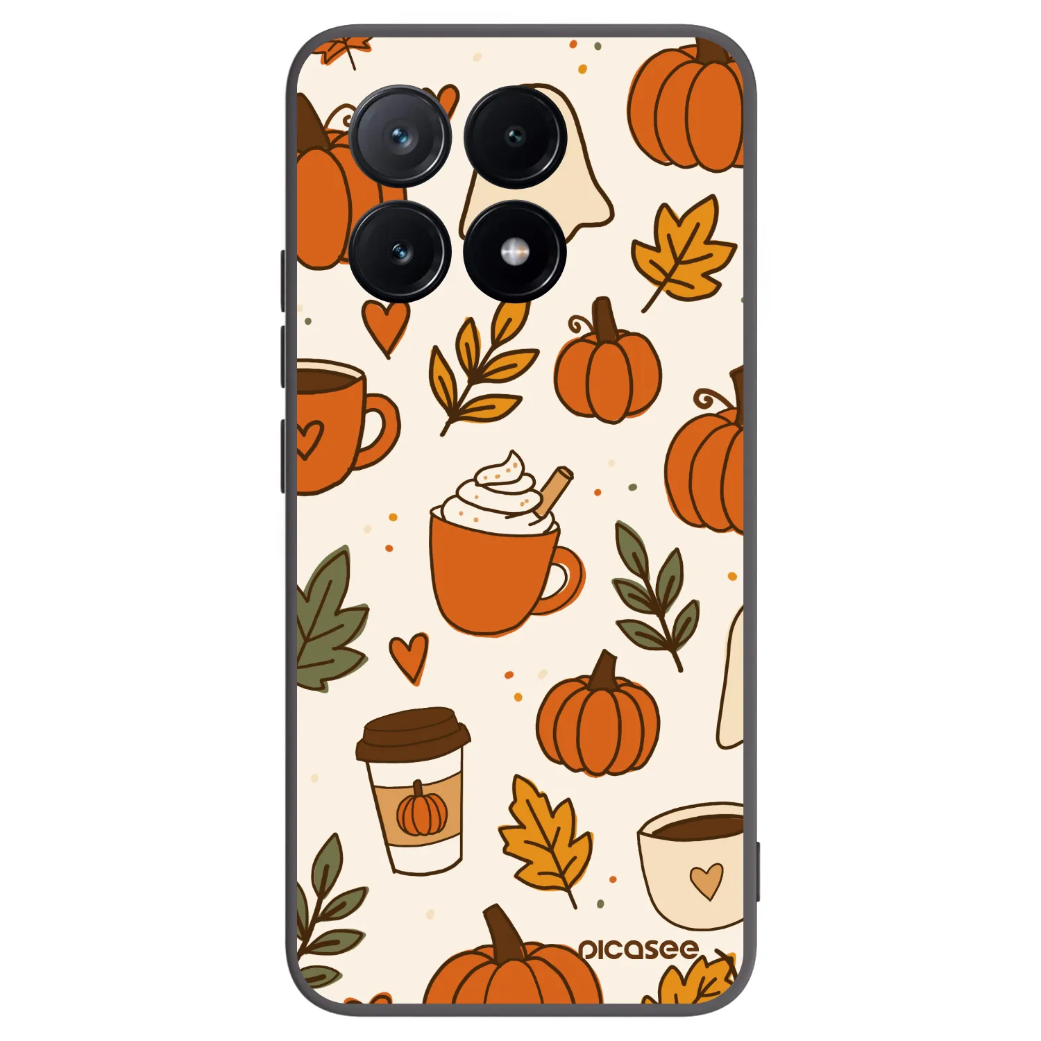 Picasee Μαύρη θήκη σιλικόνης για Xiaomi Poco X6 Pro - Fall vibes