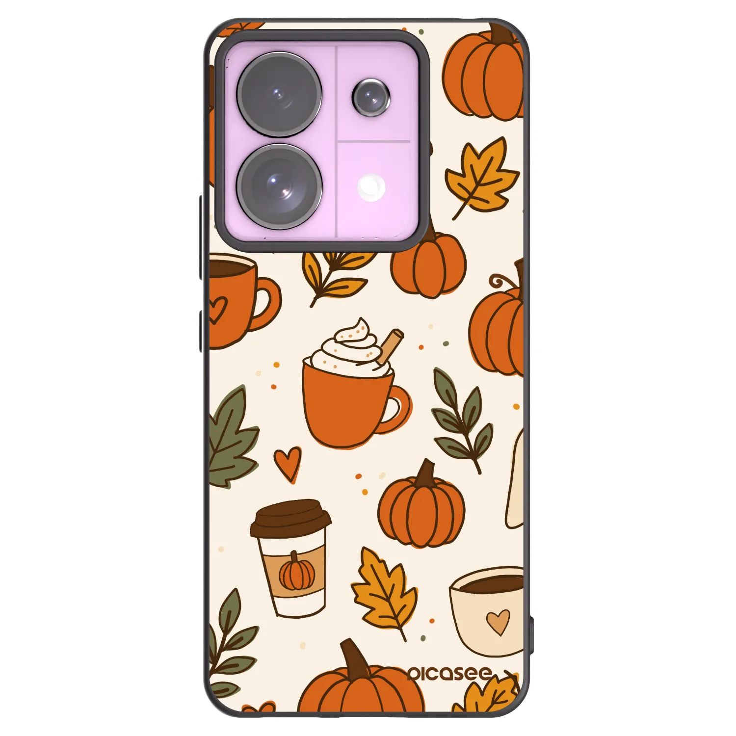 Picasee Μαύρη θήκη σιλικόνης για Xiaomi Redmi Note 13 Pro 5G - Fall vibes