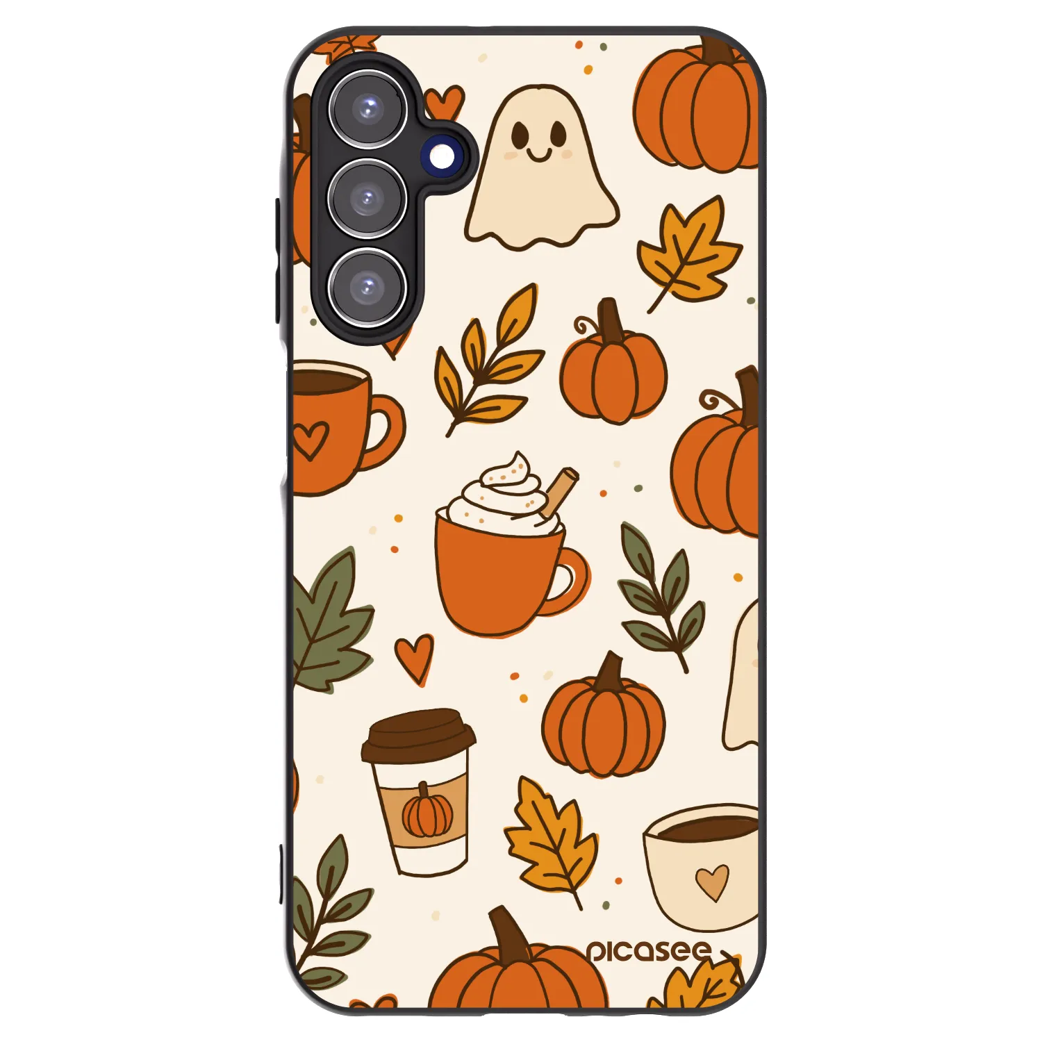 Picasee Μαύρη θήκη σιλικόνης για Samsung Galaxy A15 A156B 5G - Fall vibes