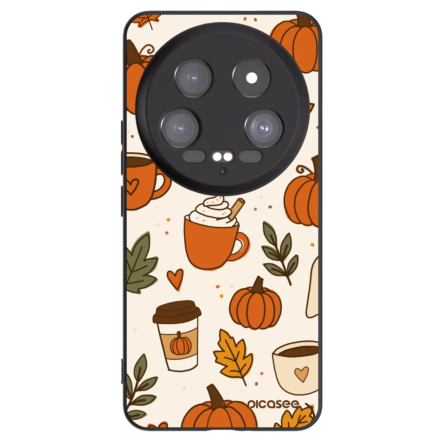Picasee Μαύρη θήκη σιλικόνης για Xiaomi 14 Ultra - Fall vibes