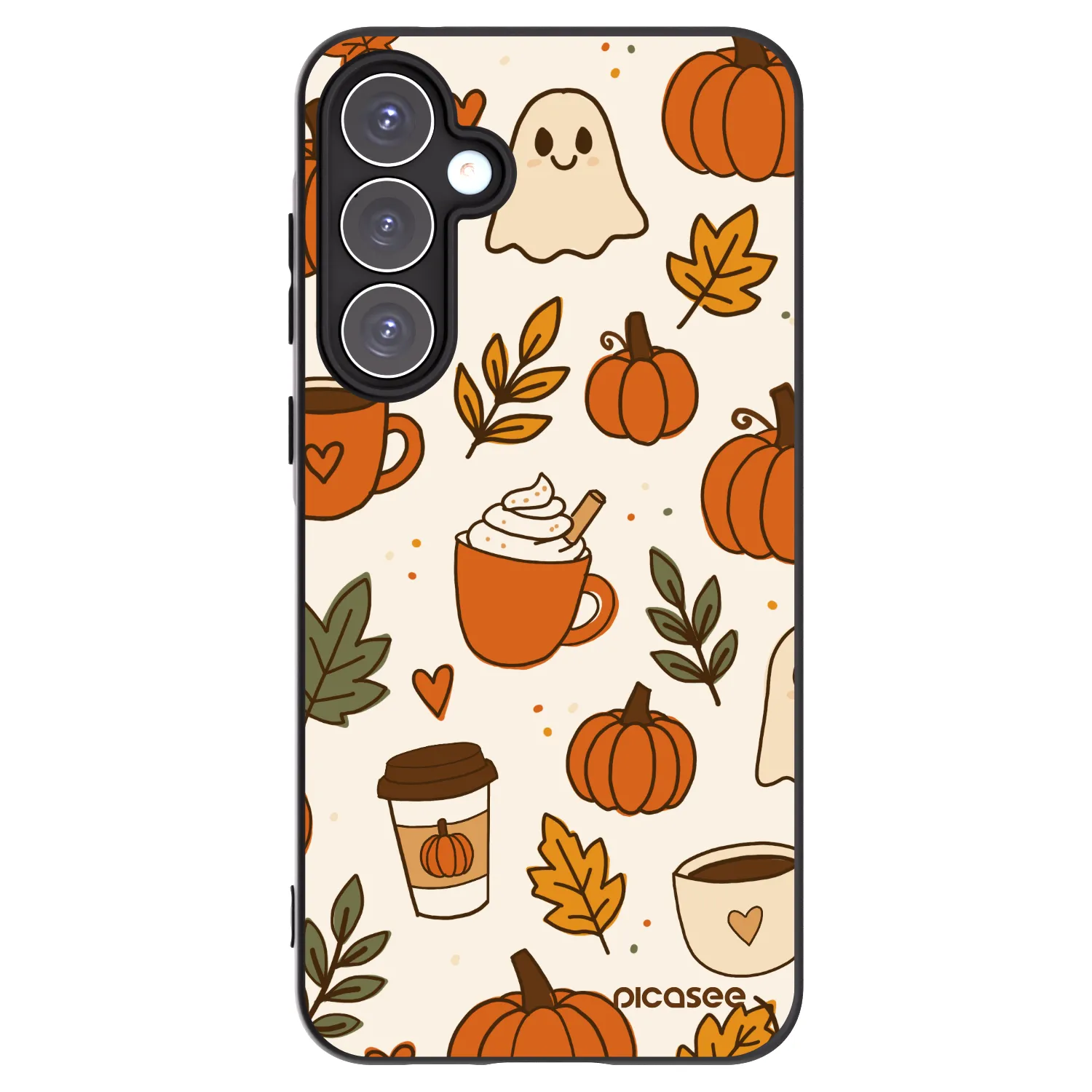 Picasee Μαύρη θήκη σιλικόνης για Samsung Galaxy A55 5G A556B - Fall vibes