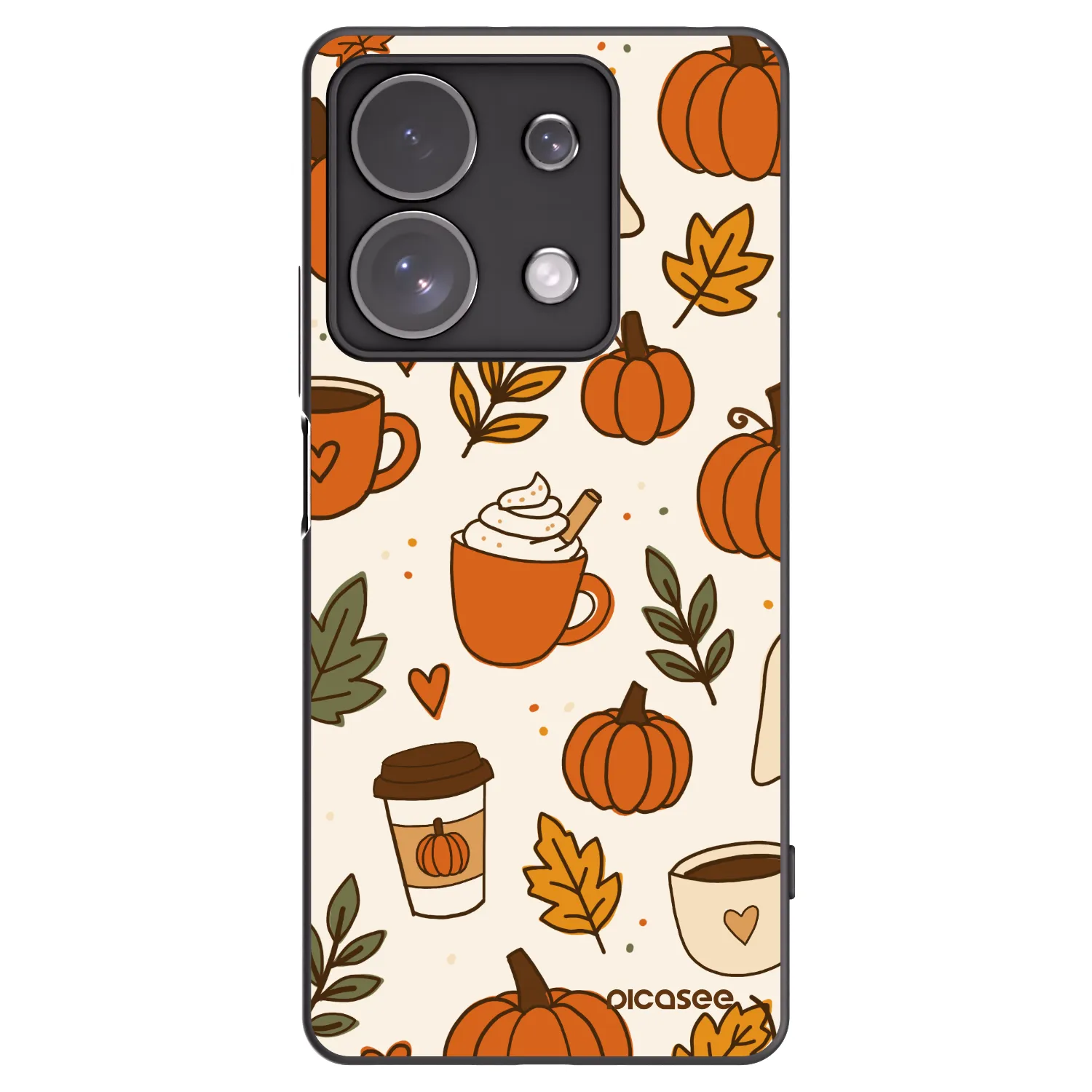 Picasee Μαύρη θήκη σιλικόνης για Xiaomi Redmi Note 13 Pro 4G - Fall vibes