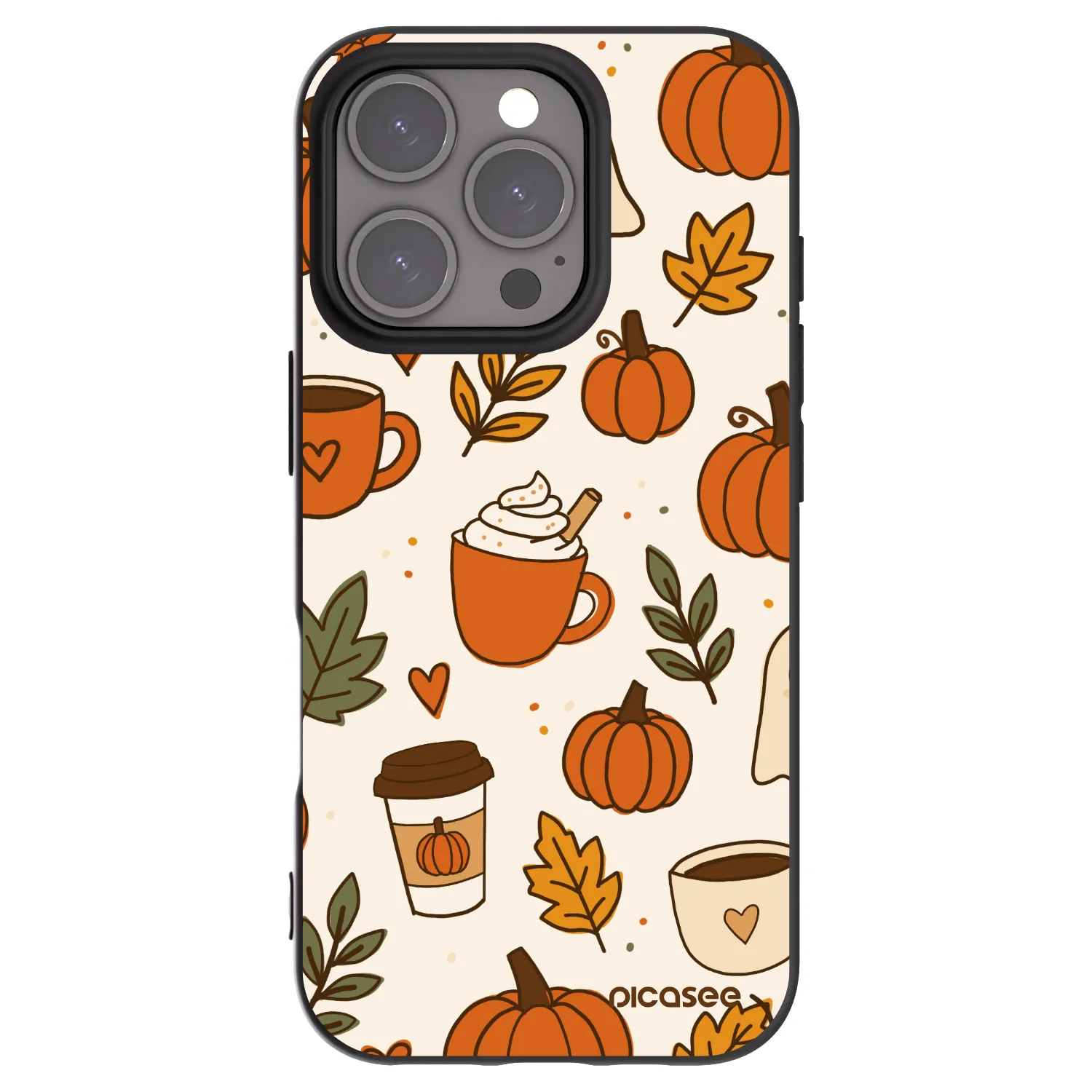Picasee Μαύρη θήκη σιλικόνης για Apple iPhone 16 Pro - Fall vibes