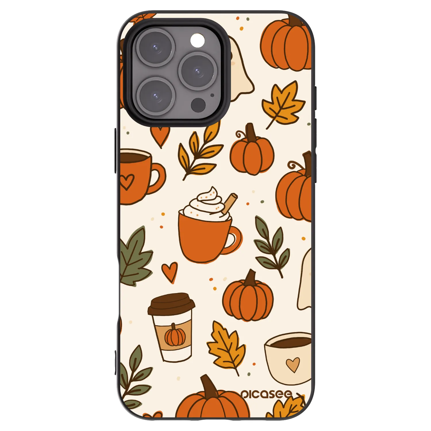 Picasee Μαύρη θήκη σιλικόνης για Apple iPhone 16 Pro Max - Fall vibes
