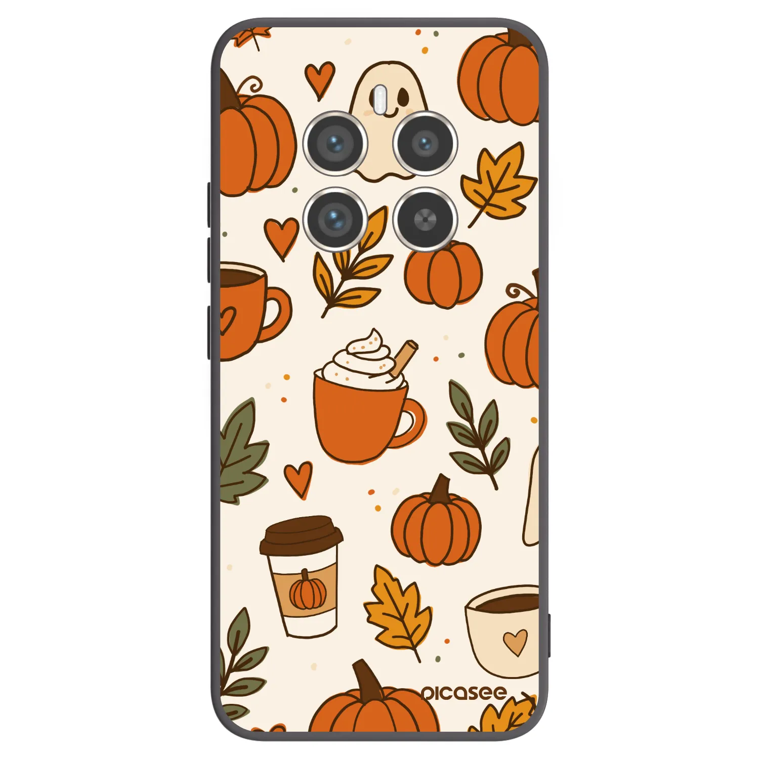 Picasee Μαύρη θήκη σιλικόνης για Realme 12 Pro 5G - Fall vibes