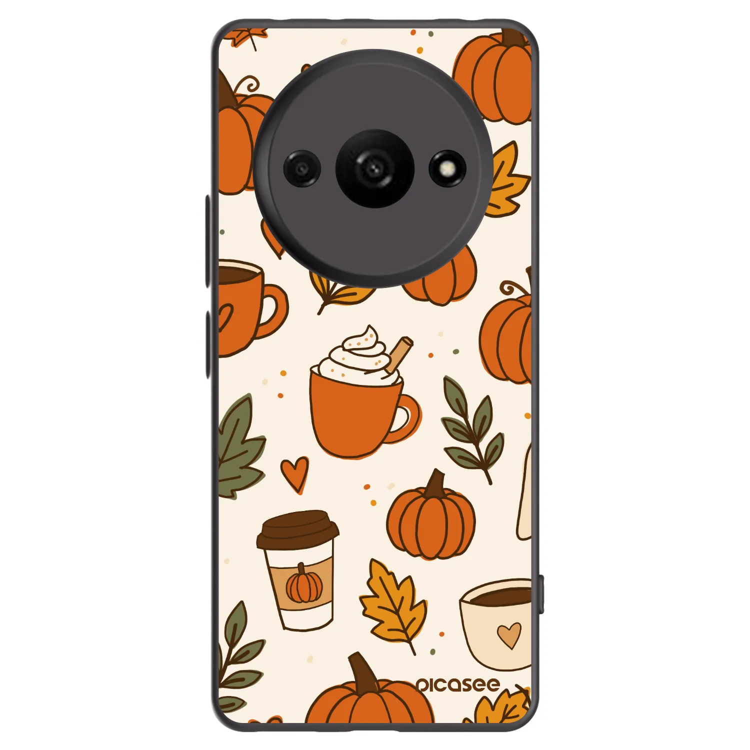 Picasee Μαύρη θήκη σιλικόνης για Xiaomi Redmi A3 - Fall vibes