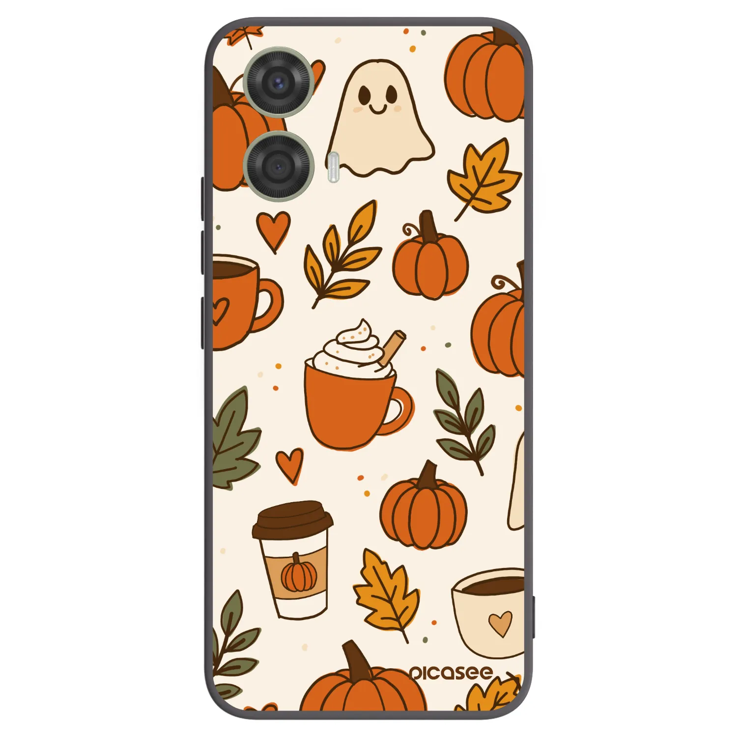 Picasee Μαύρη θήκη σιλικόνης για Motorola Moto G24 - Fall vibes
