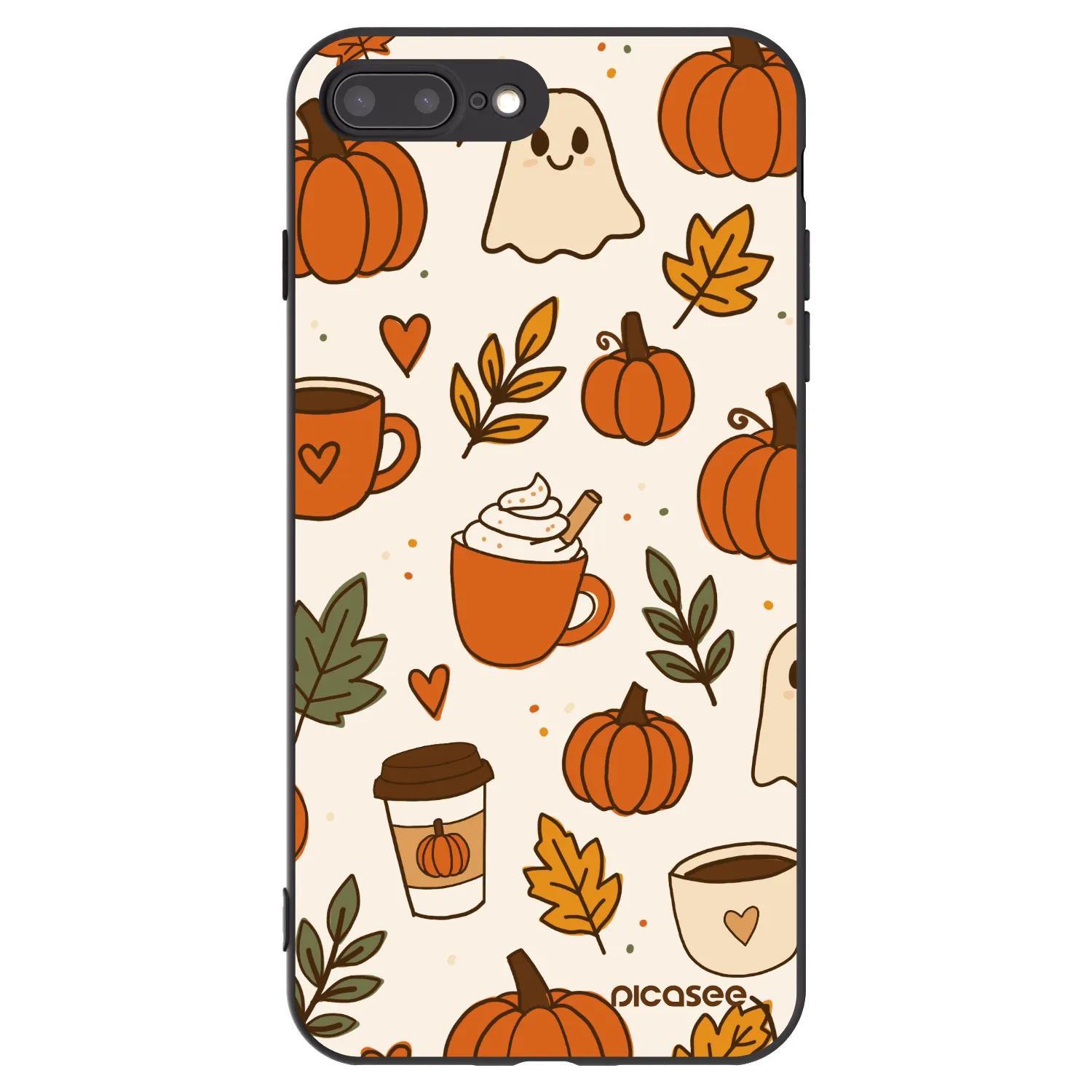 Picasee Μαύρη θήκη σιλικόνης για Apple iPhone 8 Plus - Fall vibes