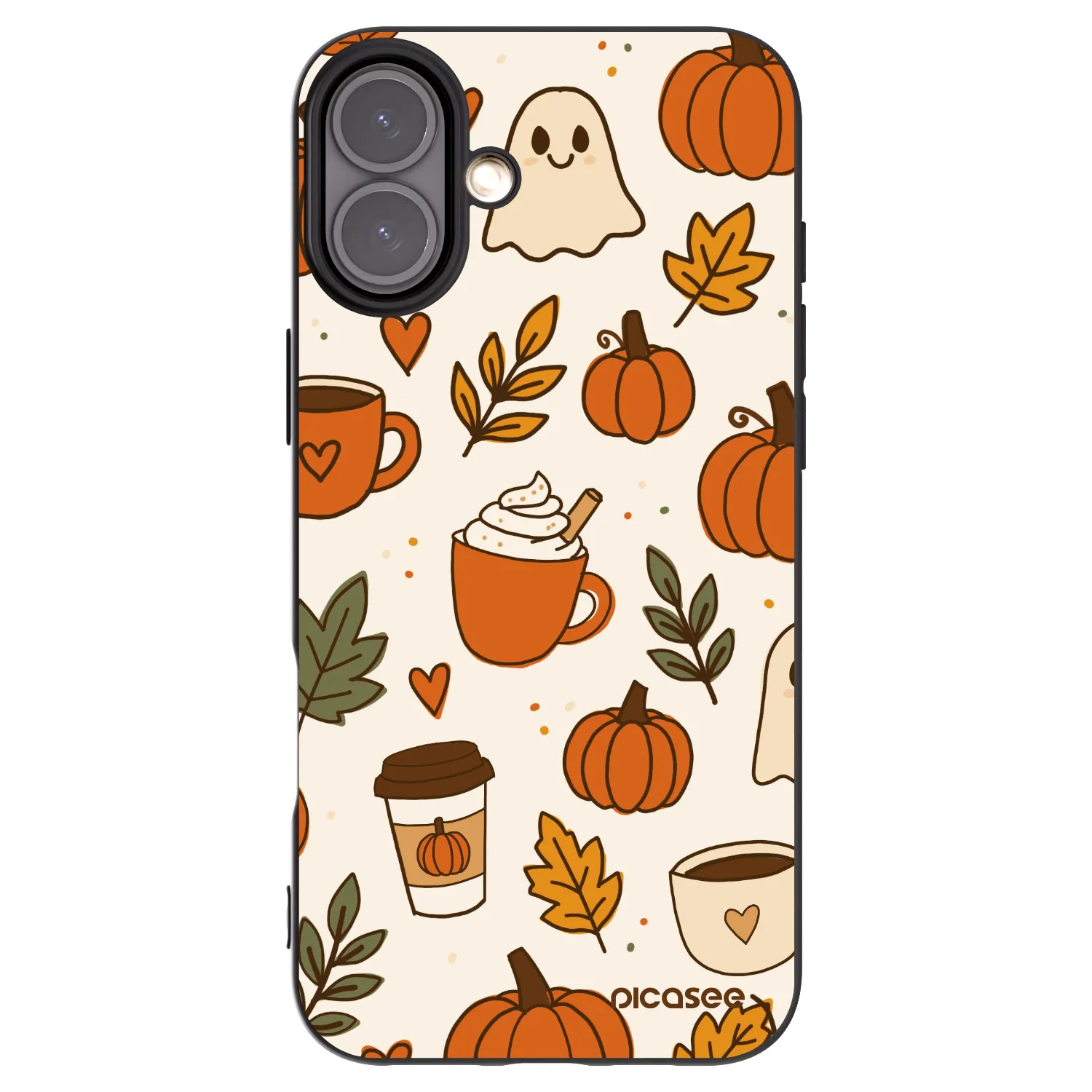 Picasee Μαύρη θήκη σιλικόνης για Apple iPhone 16 Plus - Fall vibes