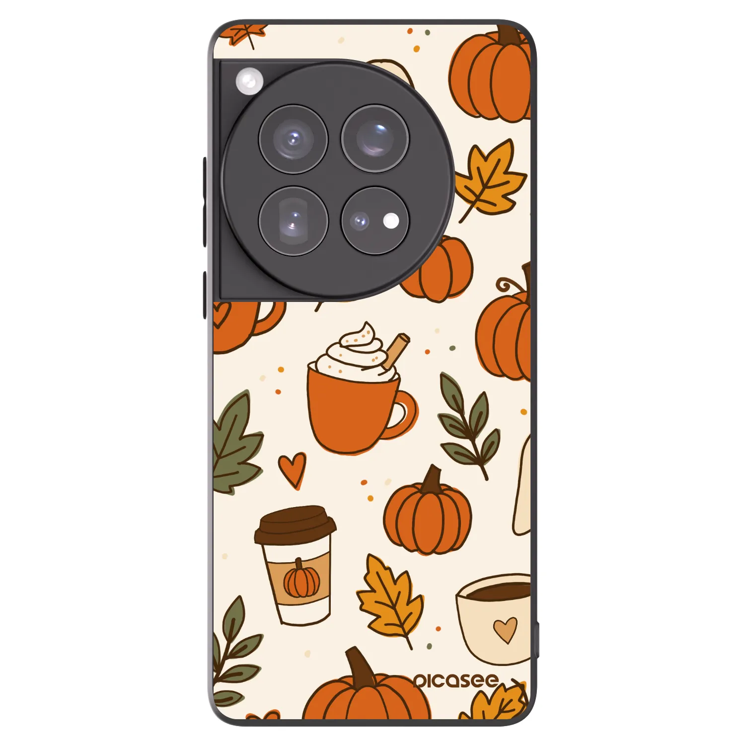 Picasee Μαύρη θήκη σιλικόνης για OnePlus 12 5G - Fall vibes
