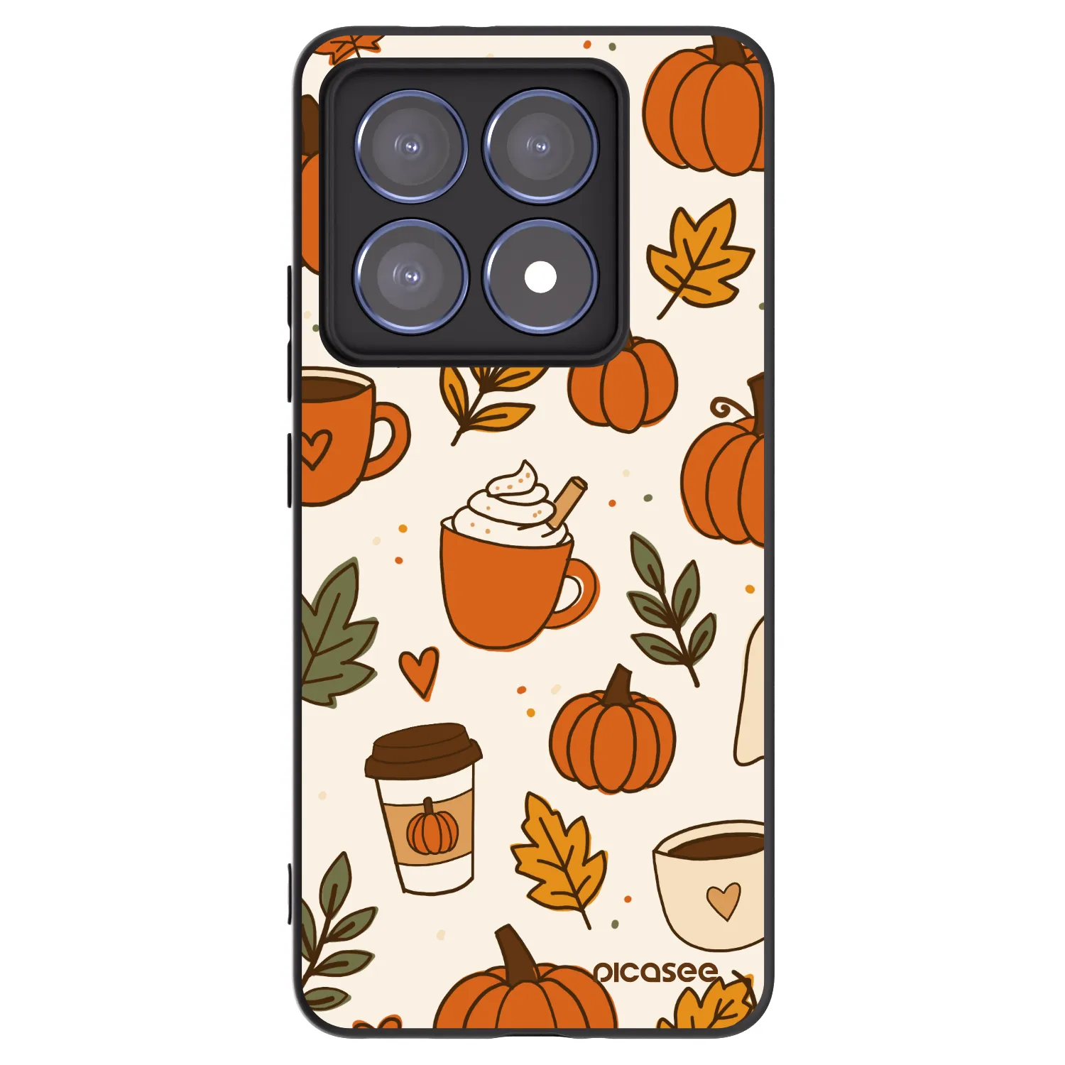 Picasee Μαύρη θήκη σιλικόνης για Xiaomi 14T Pro - Fall vibes