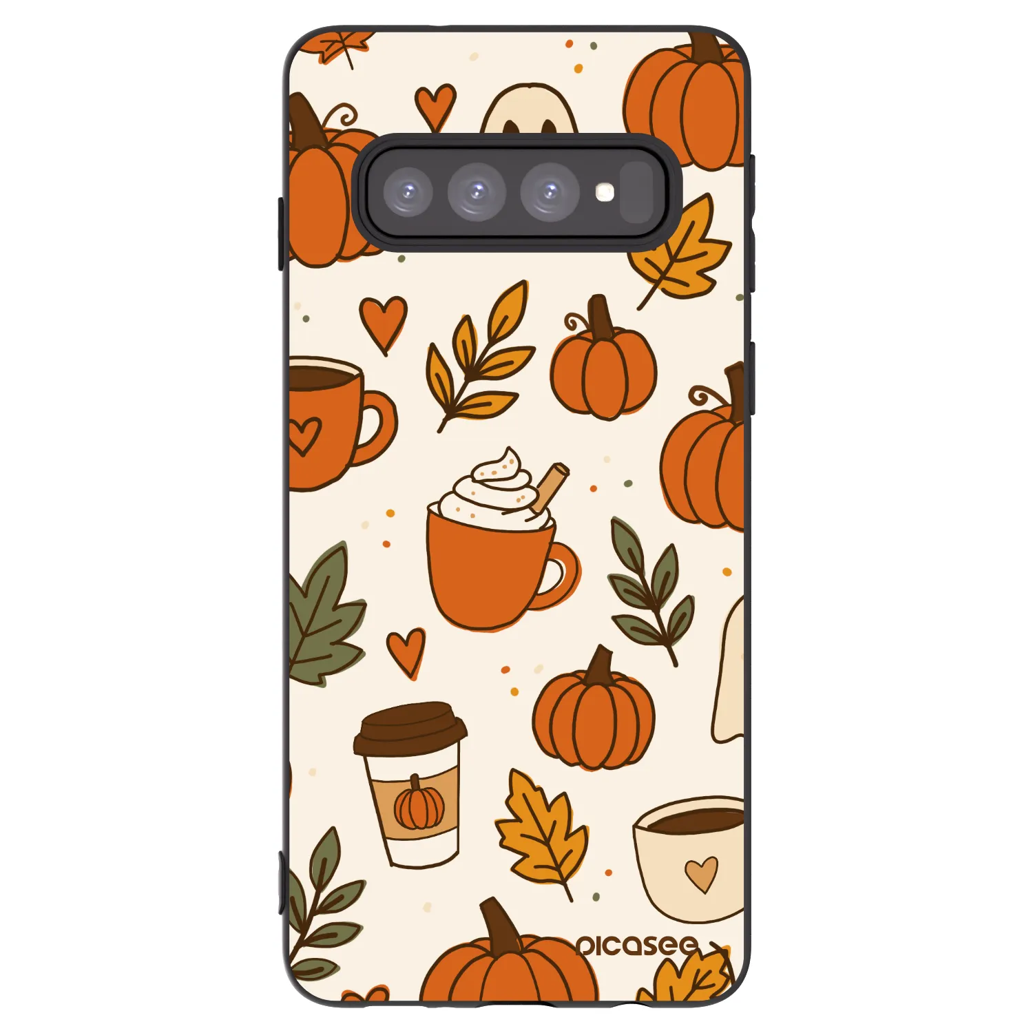 Picasee Μαύρη θήκη σιλικόνης για Samsung Galaxy S10 G973 - Fall vibes