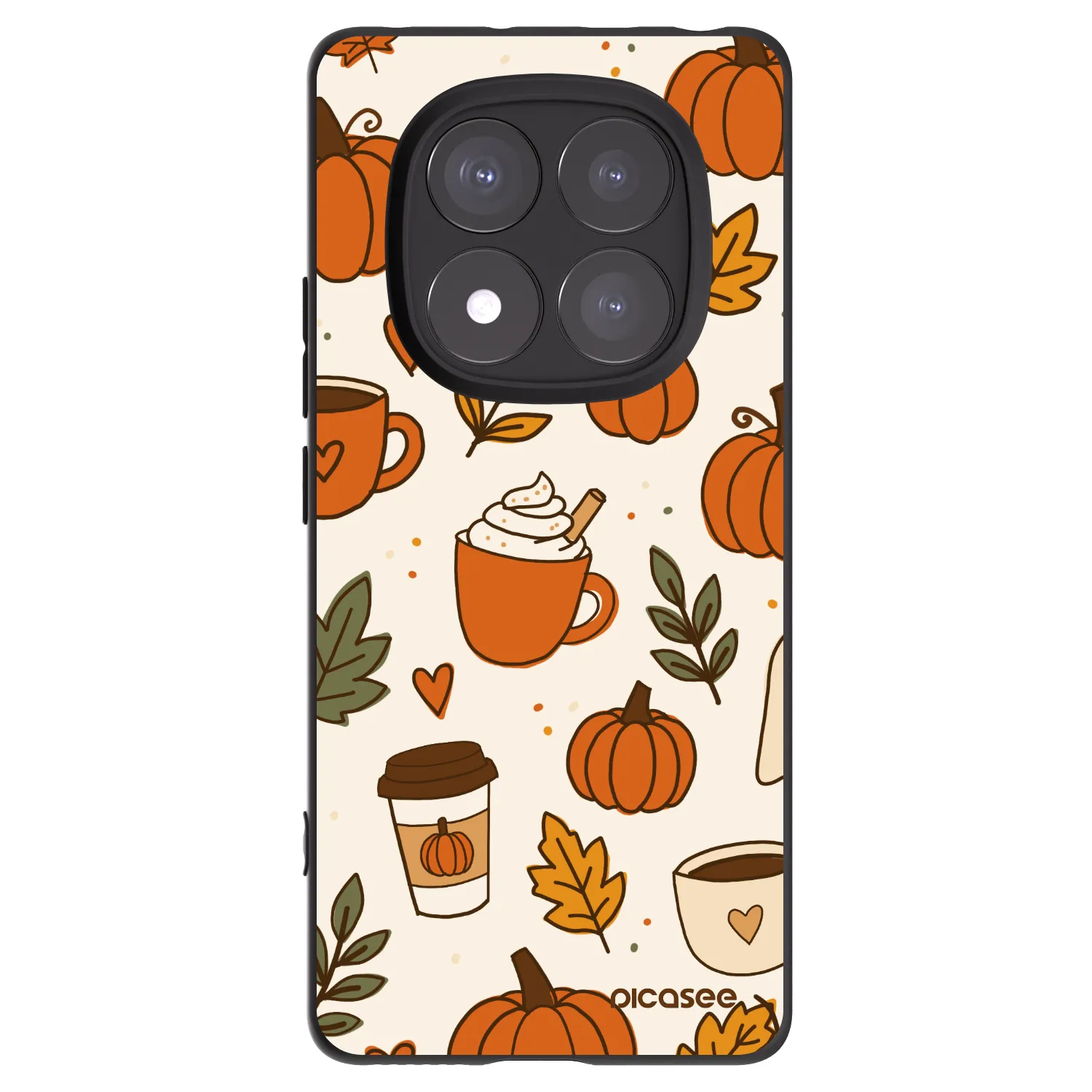 Picasee Μαύρη θήκη σιλικόνης για Xiaomi Redmi Note 14 Pro+ 5G - Fall vibes