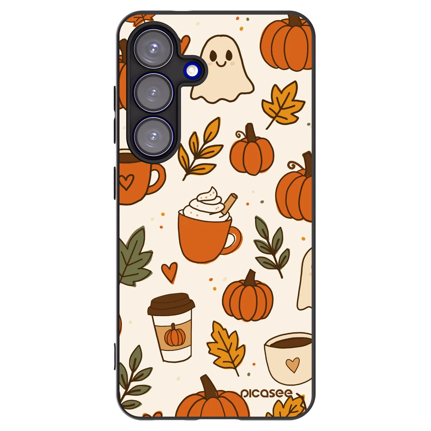 Picasee Μαύρη θήκη σιλικόνης για Samsung Galaxy S25 5G - Fall vibes