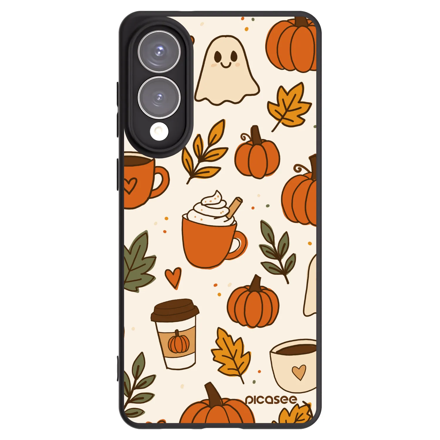 Picasee Μαύρη θήκη σιλικόνης για Samsung Galaxy S25 Edge 5G - Fall vibes