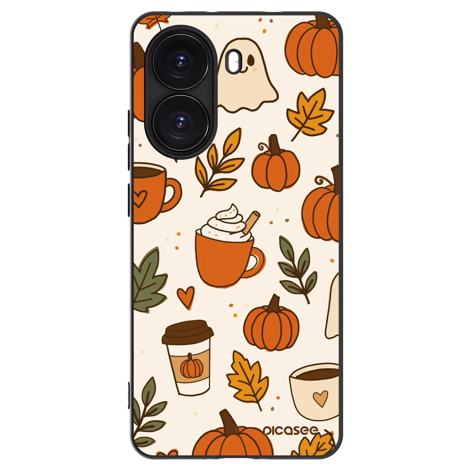 Picasee Μαύρη θήκη σιλικόνης για Xiaomi Poco X7 Pro 5G - Fall vibes