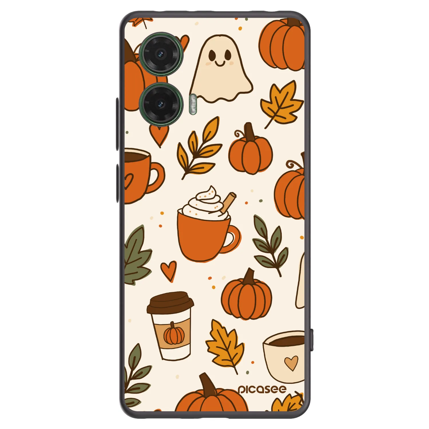 Picasee Μαύρη θήκη σιλικόνης για Motorola Moto G35 5G - Fall vibes