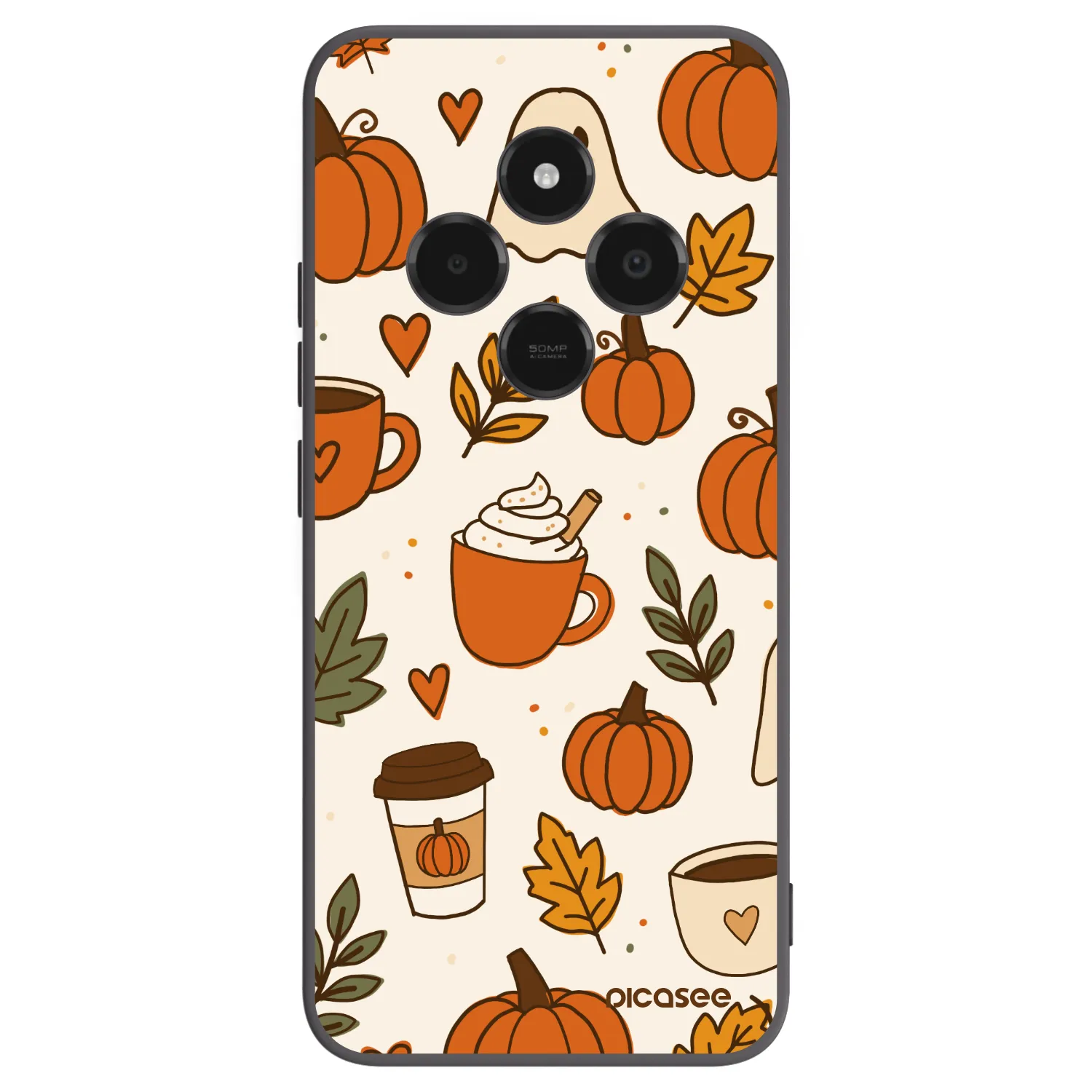 Picasee Μαύρη θήκη σιλικόνης για Xiaomi Poco C75 - Fall vibes