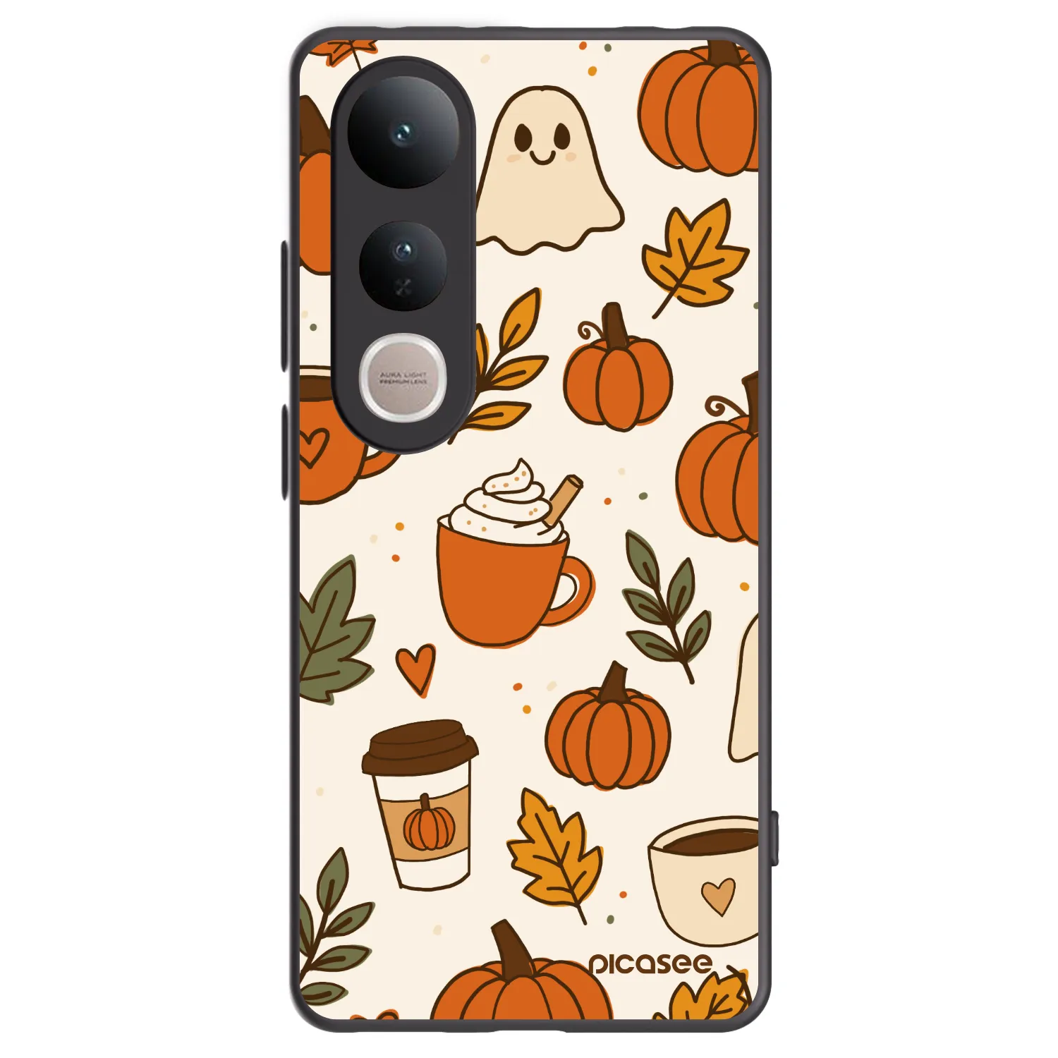 Picasee Μαύρη θήκη σιλικόνης για Vivo V50 Lite 5G - Fall vibes