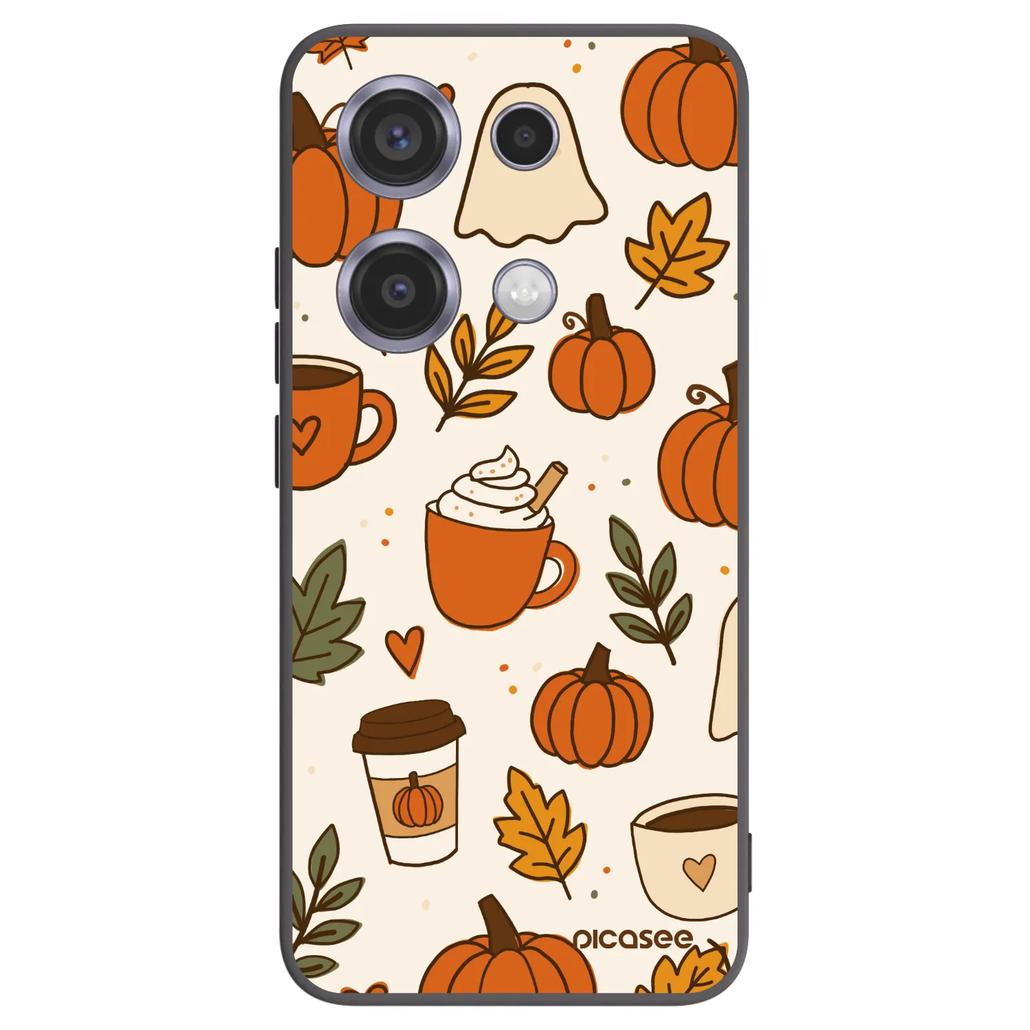 Picasee Μαύρη θήκη σιλικόνης για Xiaomi Redmi Note 14S - Fall vibes