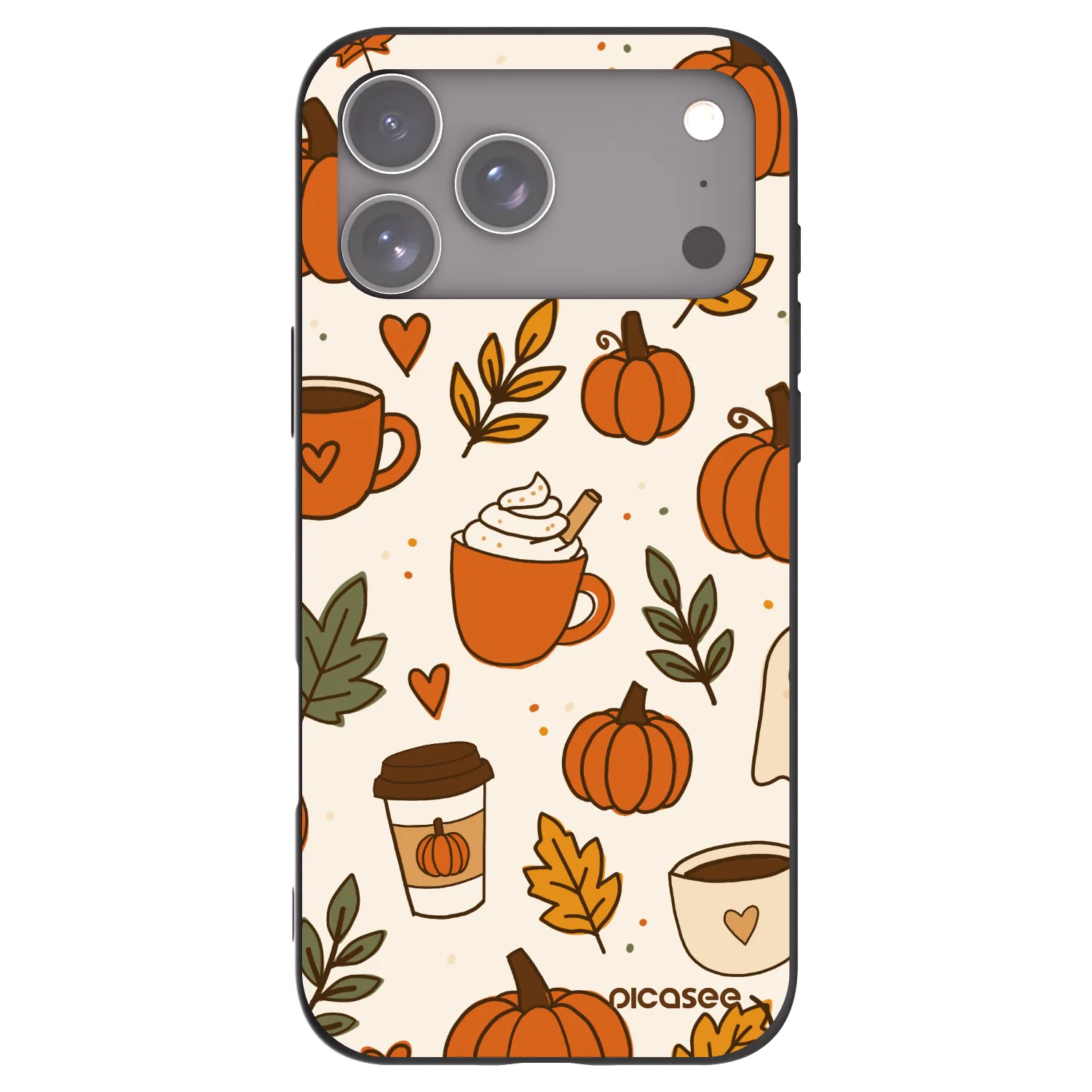 Picasee Μαύρη θήκη σιλικόνης για Apple iPhone 17 Pro Max - Fall vibes