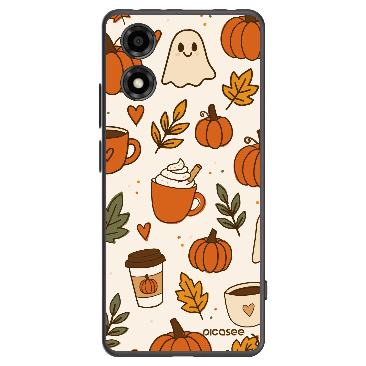 Picasee Μαύρη θήκη σιλικόνης για Motorola Moto E14 - Fall vibes