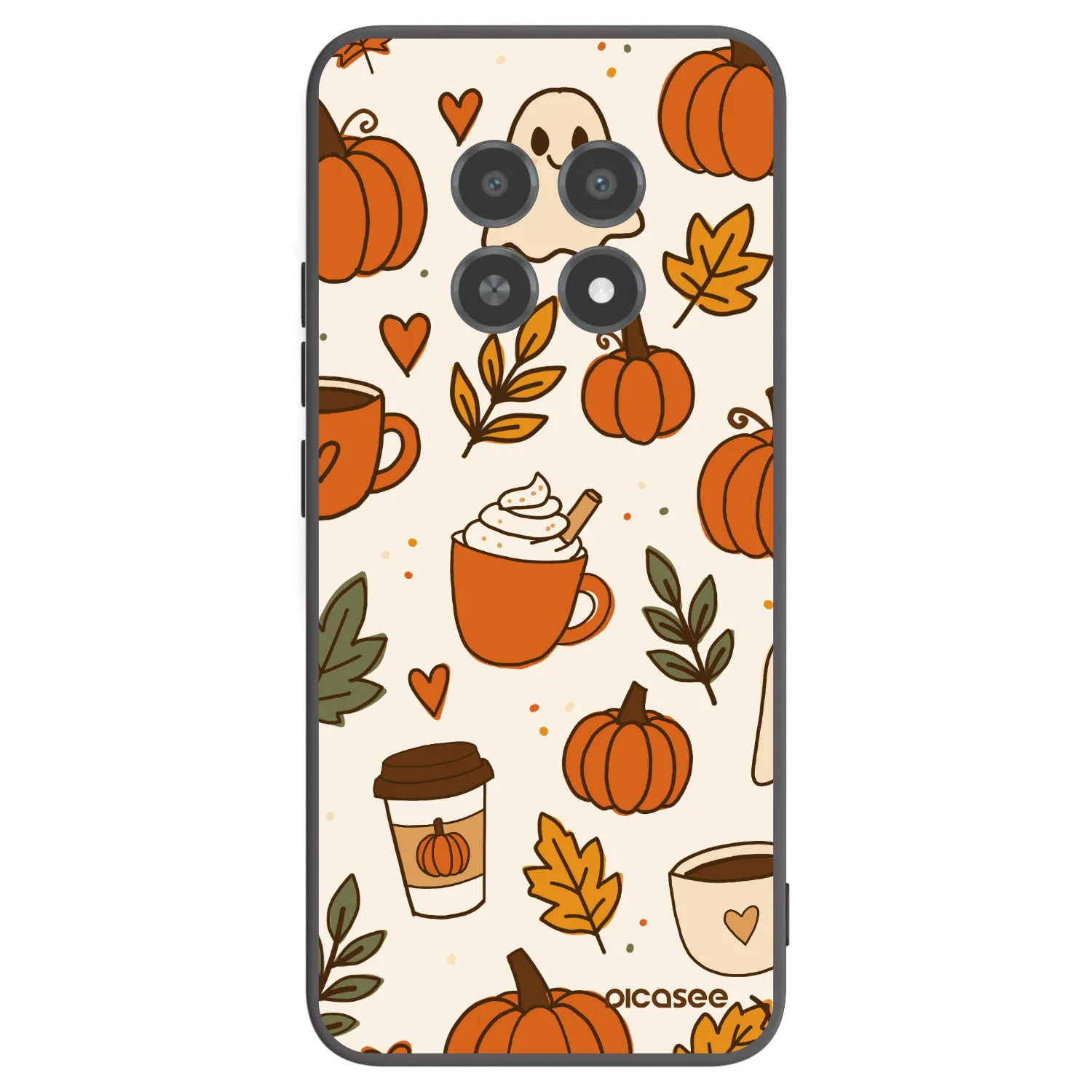 Picasee Μαύρη θήκη σιλικόνης για Realme 12X - Fall vibes