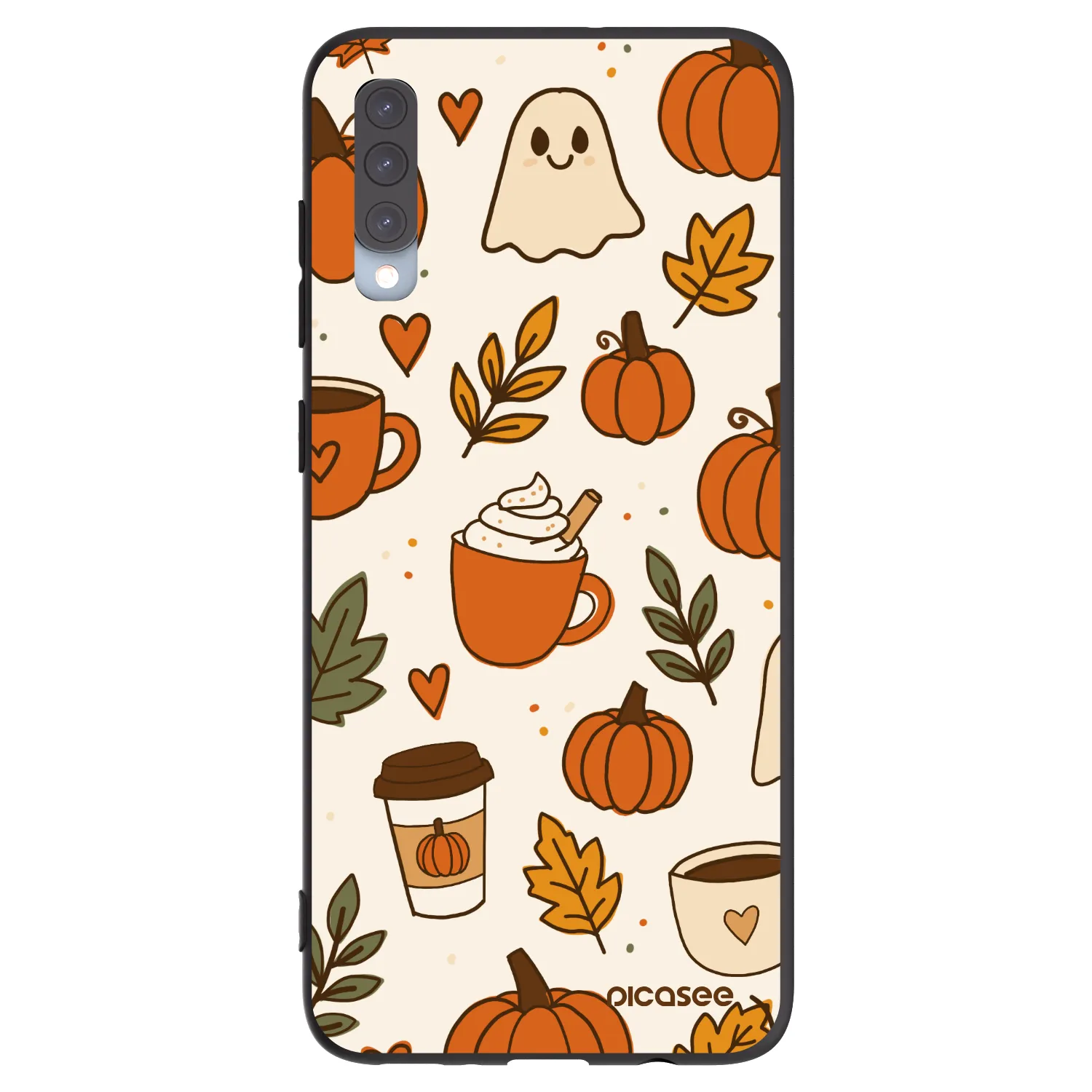 Picasee Μαύρη θήκη σιλικόνης για Samsung Galaxy A70 A705F - Fall vibes
