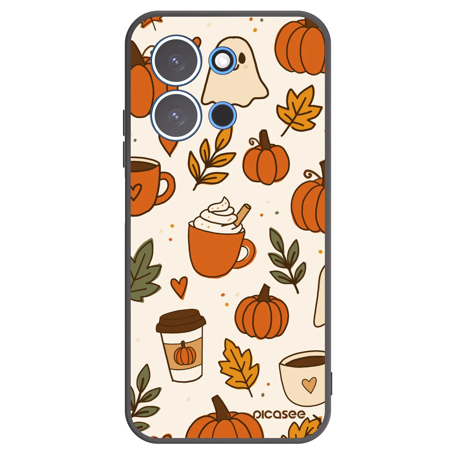 Picasee Μαύρη θήκη σιλικόνης για Xiaomi Redmi 15C 4G - Fall vibes