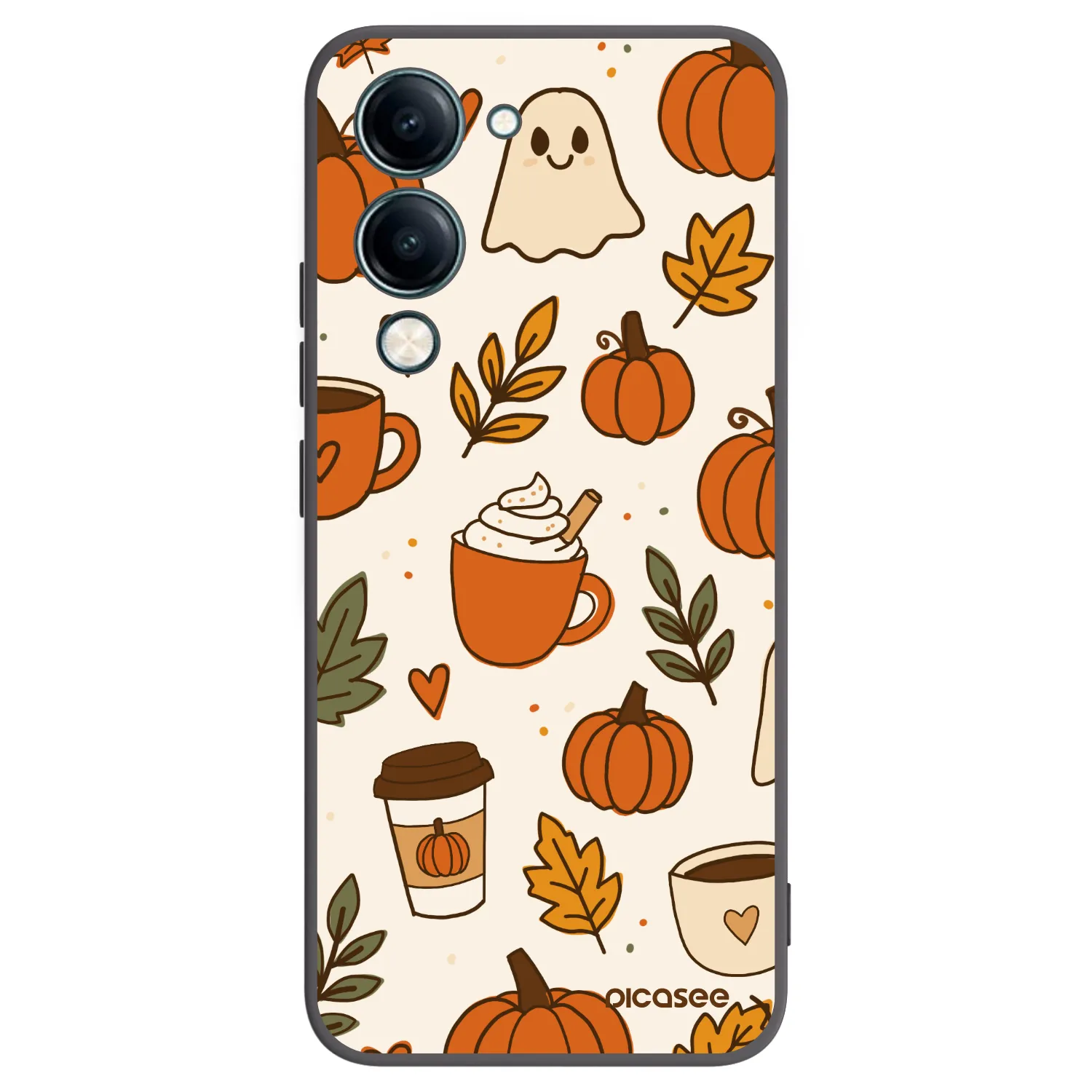 Picasee Μαύρη θήκη σιλικόνης για Vivo Y29s 5G - Fall vibes