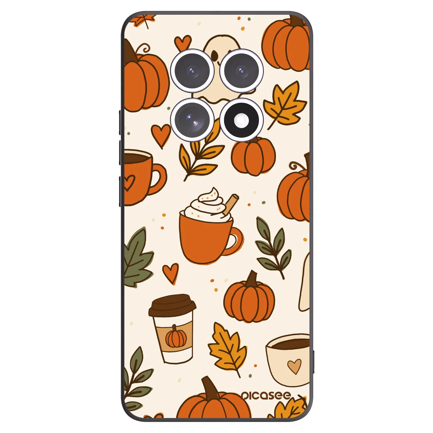 Picasee Μαύρη θήκη σιλικόνης για Xiaomi Redmi Note 15 4G - Fall vibes