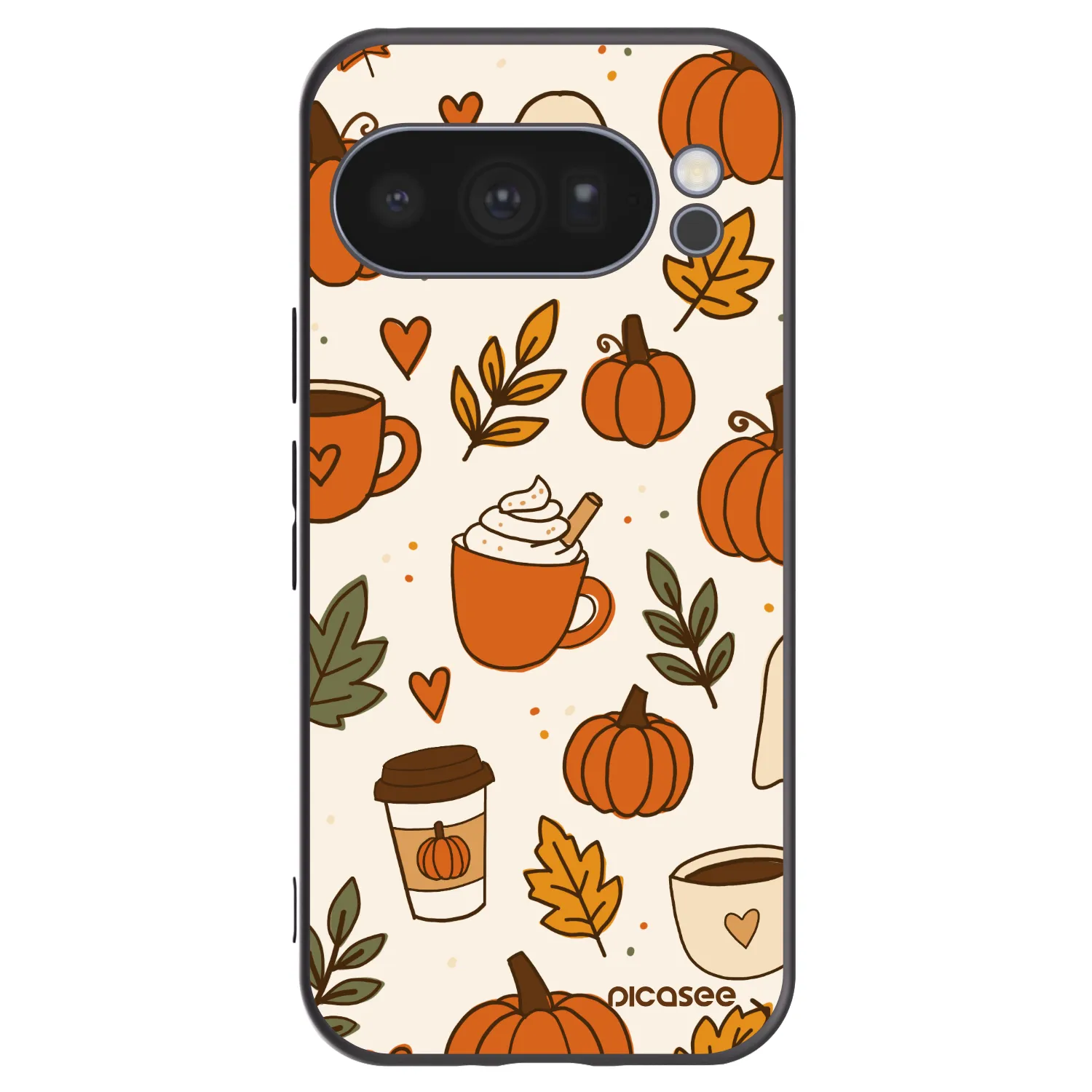 Picasee Μαύρη θήκη σιλικόνης για Google Pixel 10 Pro - Fall vibes