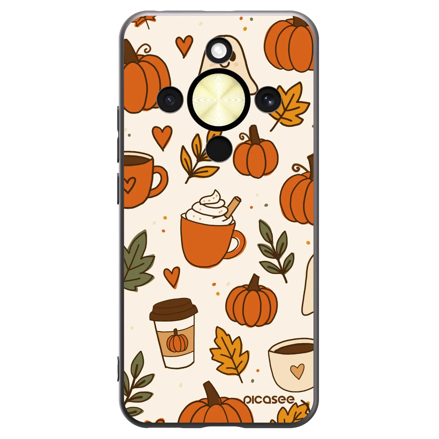 Picasee Μαύρη θήκη σιλικόνης για Honor Magic8 Lite 5G - Fall vibes