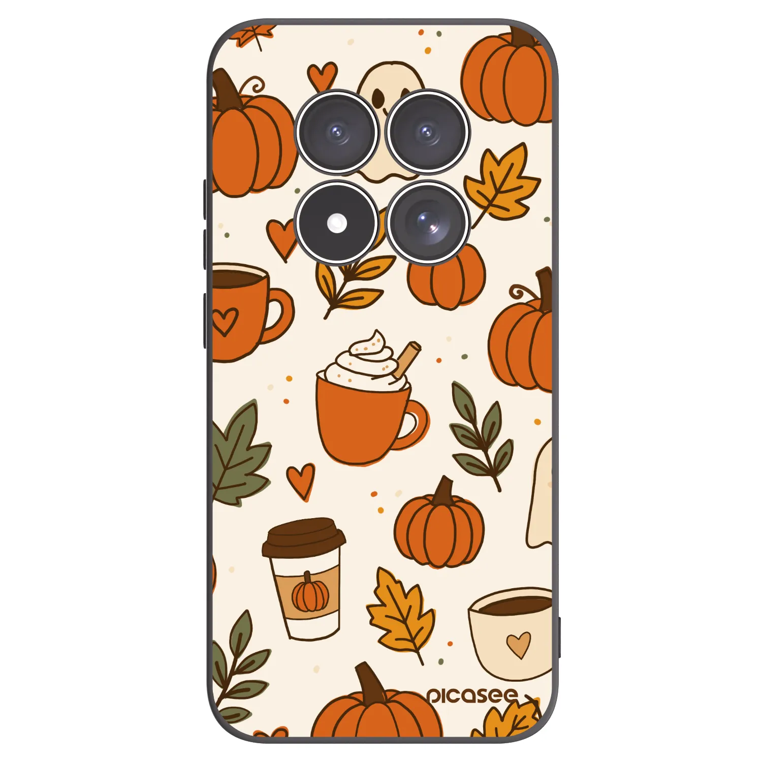 Picasee Μαύρη θήκη σιλικόνης για Xiaomi Redmi Note 15 Pro 5G - Fall vibes