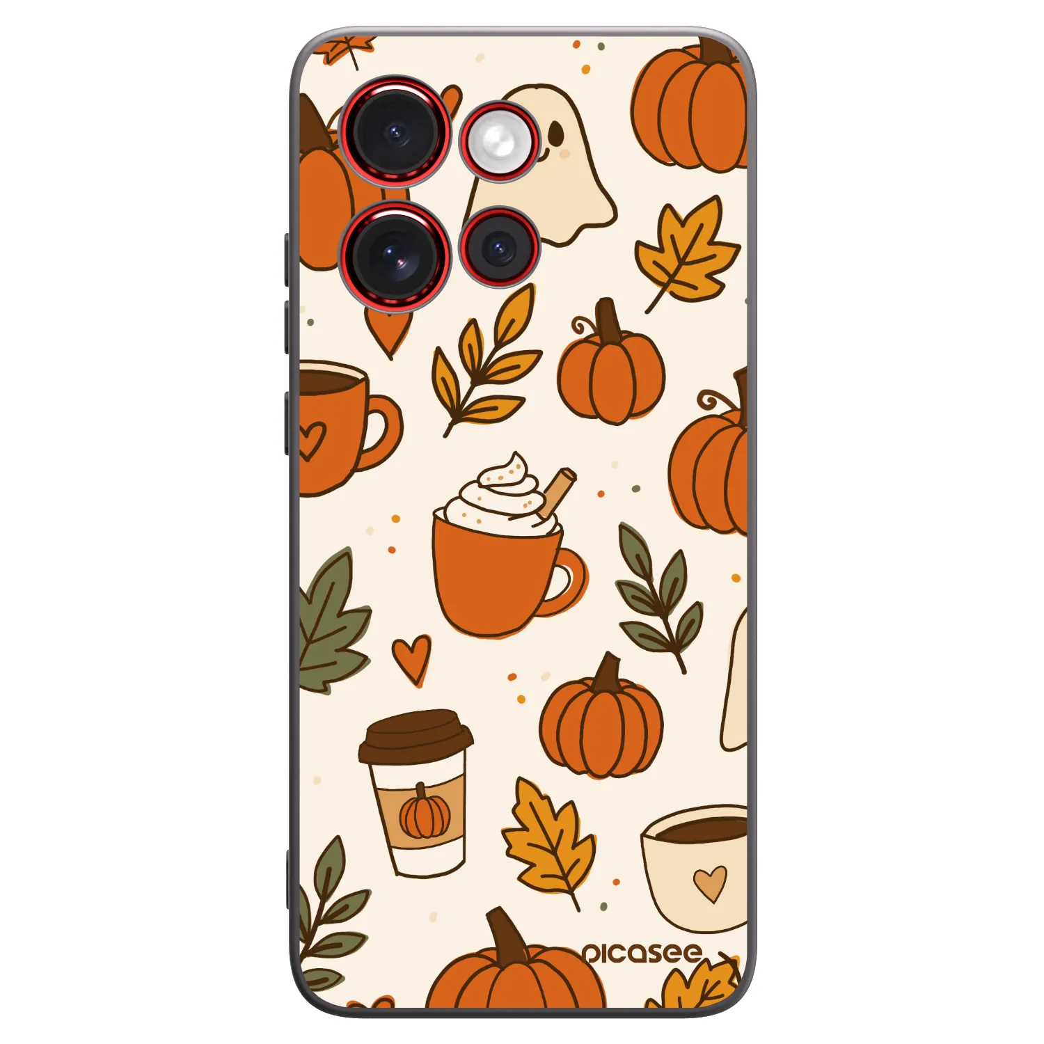 Picasee Μαύρη θήκη σιλικόνης για Motorola Edge 60 Neo 5G - Fall vibes