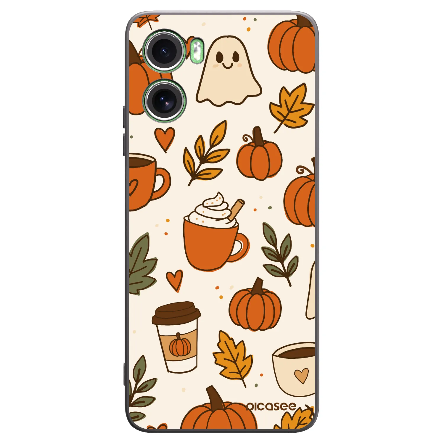 Picasee Μαύρη θήκη σιλικόνης για Motorola Moto G06 - Fall vibes