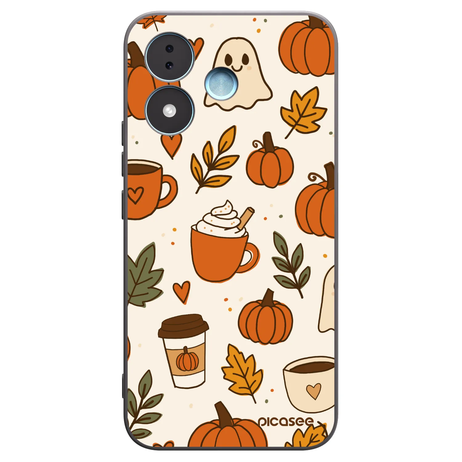Picasee Μαύρη θήκη σιλικόνης για Xiaomi Redmi Note 17 5G - Fall vibes