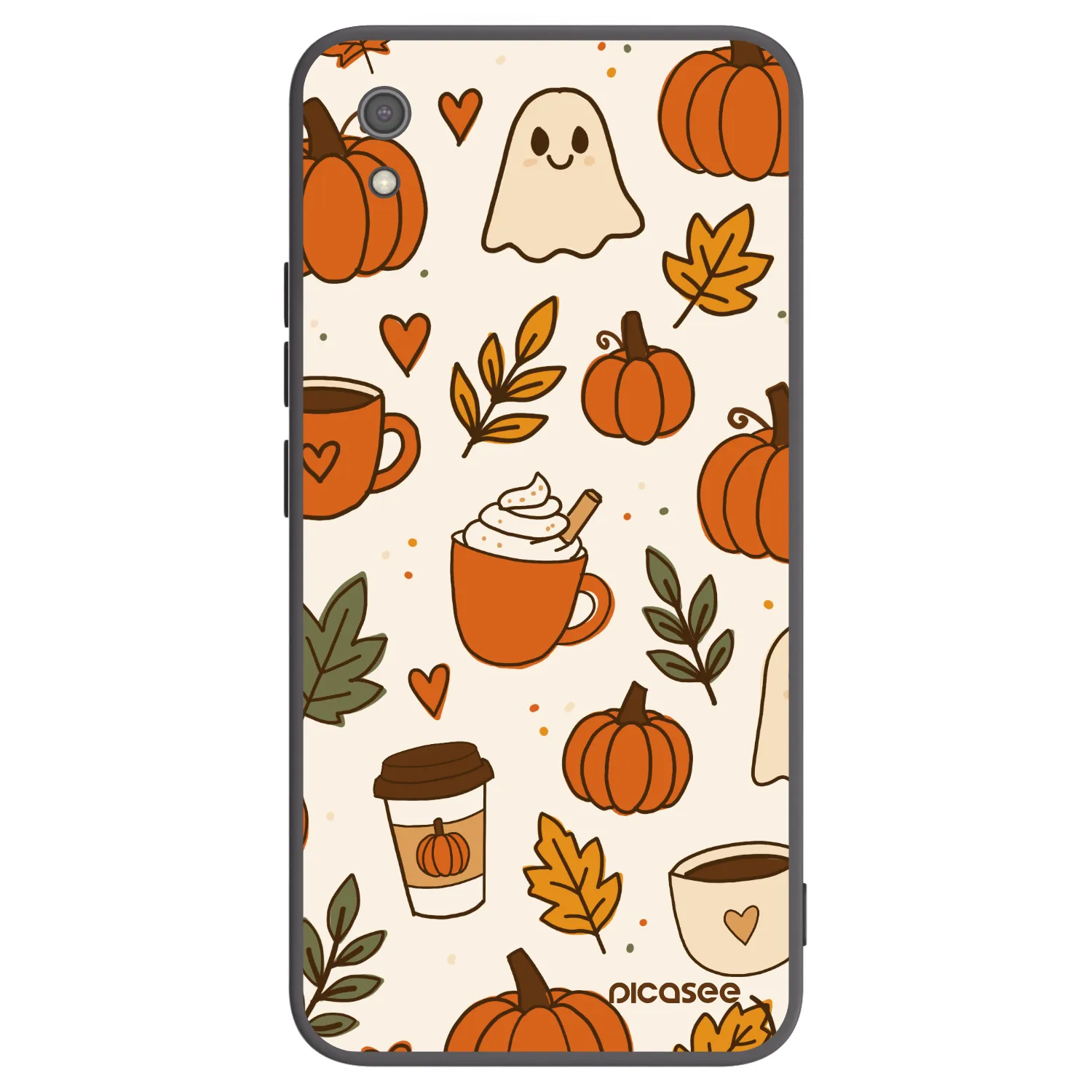 Picasee Μαύρη θήκη σιλικόνης για Xiaomi Redmi 7A - Fall vibes